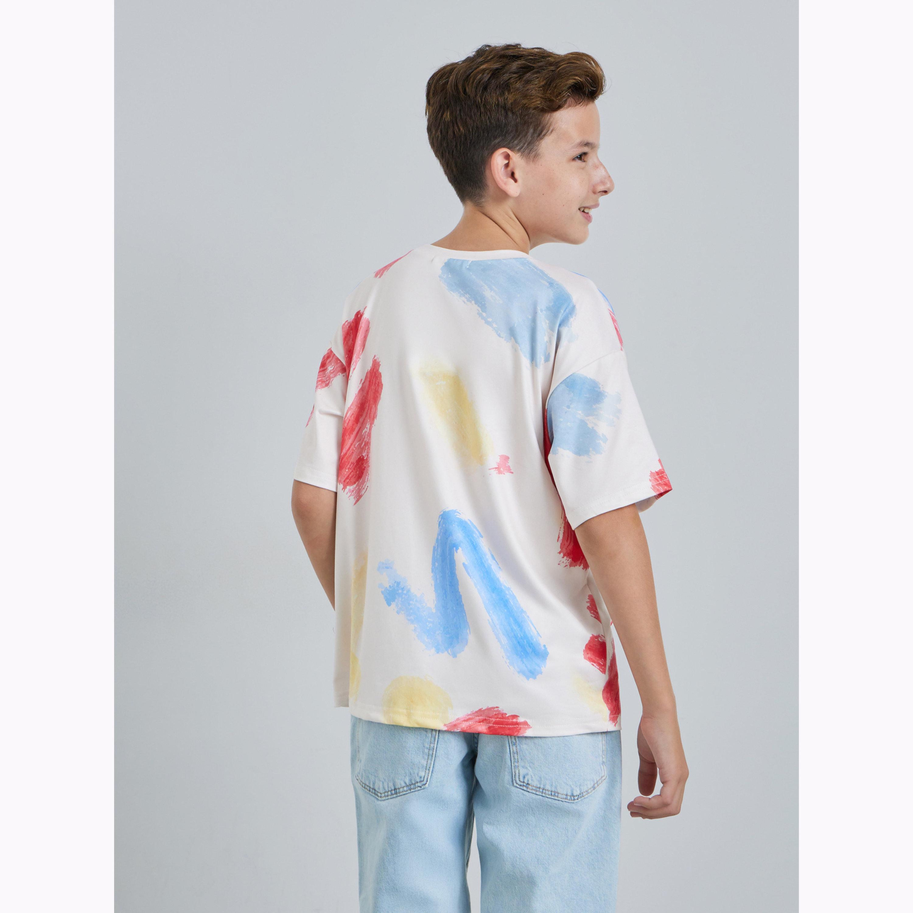 Styli Teen Boys Printed Oversized T-Shirt-boys-clothing-tshirtsandpolos-image-3