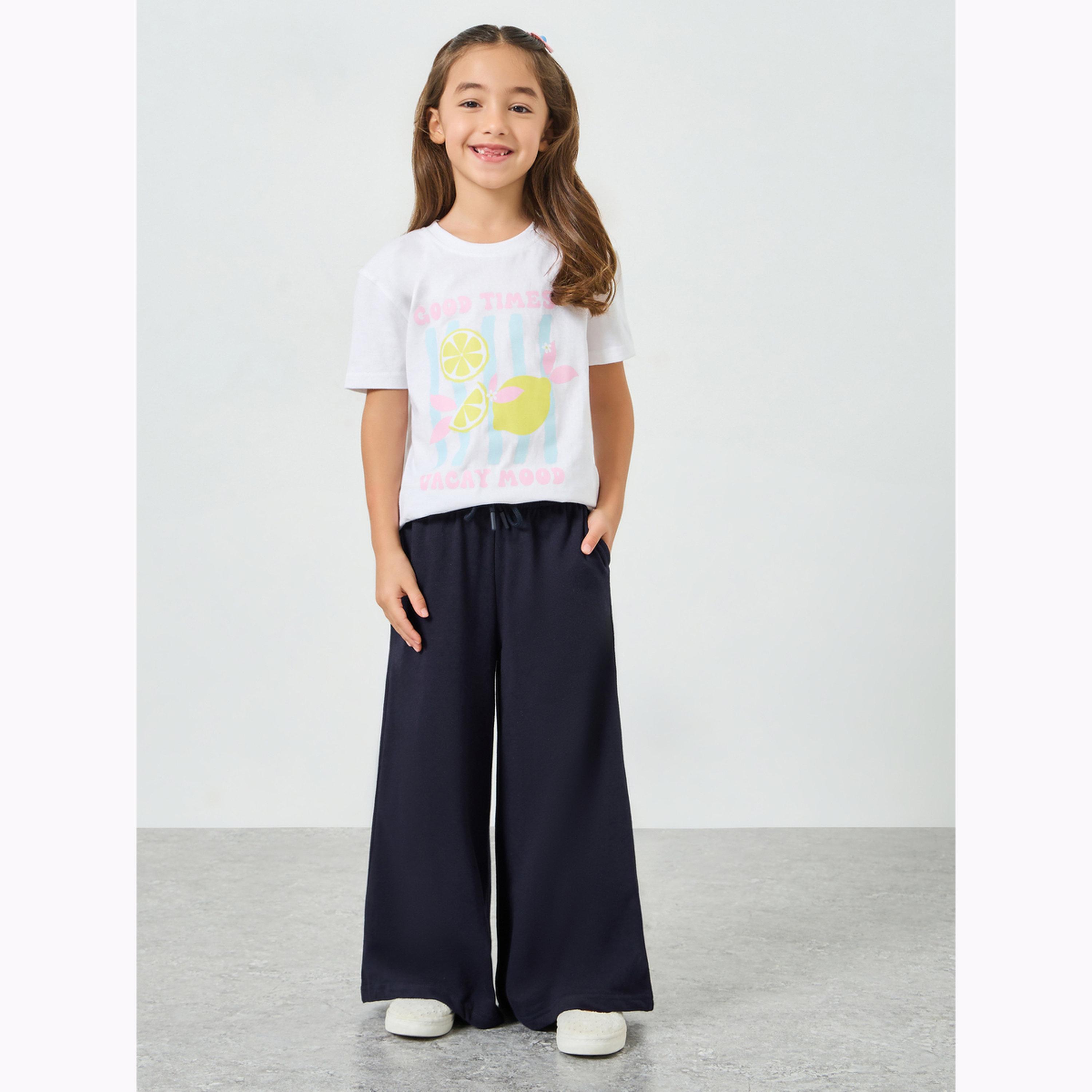 جوغر بأرجل واسعة وسادة مع رباط سحب للفتيات-girls-clothing-bottoms-trousers-image-2