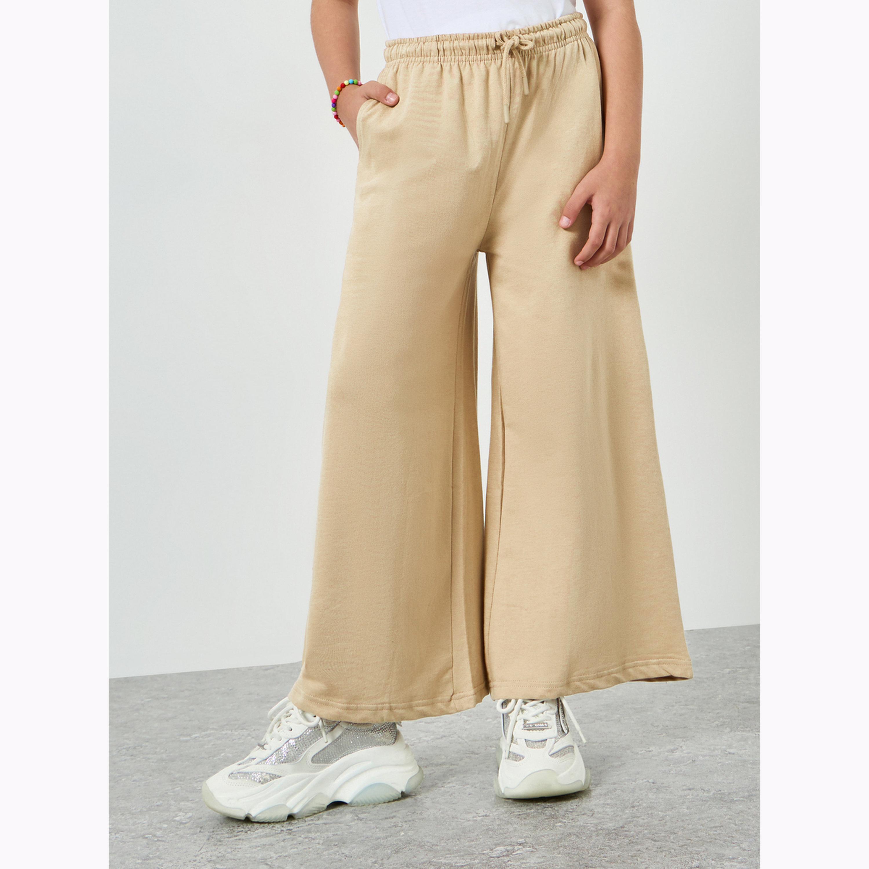 جوغر قطن بأرجل واسعة-girls-clothing-bottoms-trousers-image-1