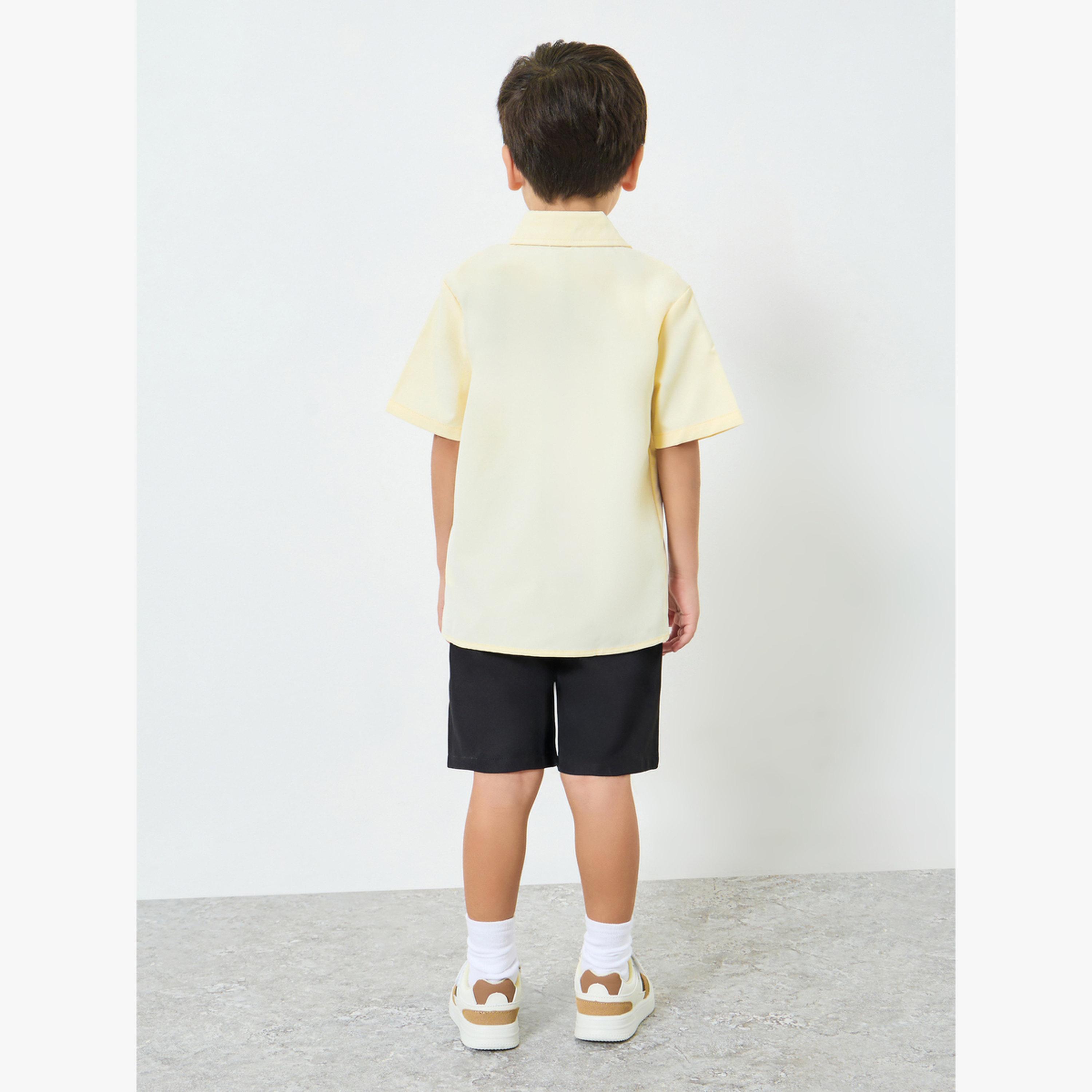 مجموعة من شورت وقميص مع حزام-boys-clothing-setsandcoords-image-3