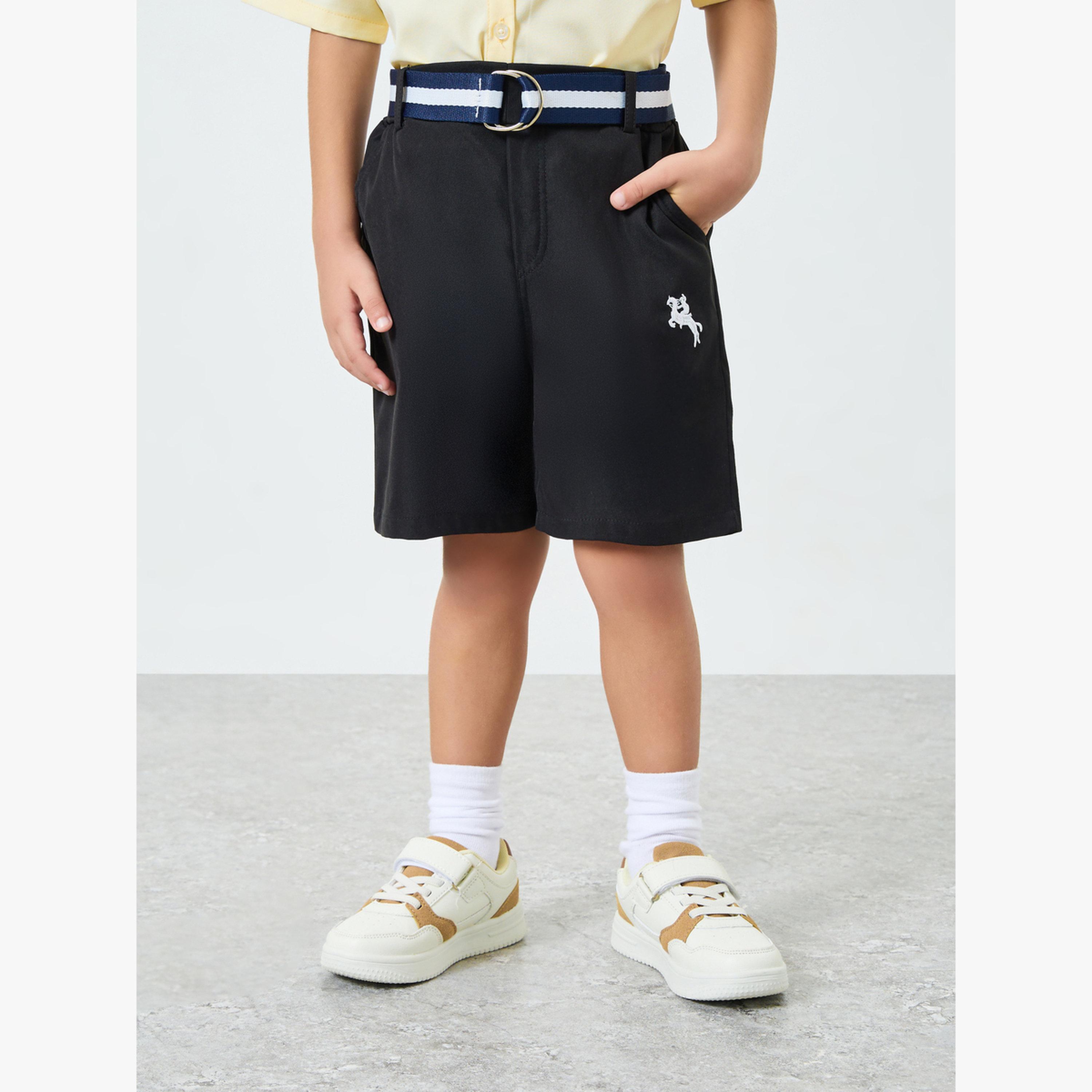 مجموعة من شورت وقميص مع حزام-boys-clothing-setsandcoords-image-4