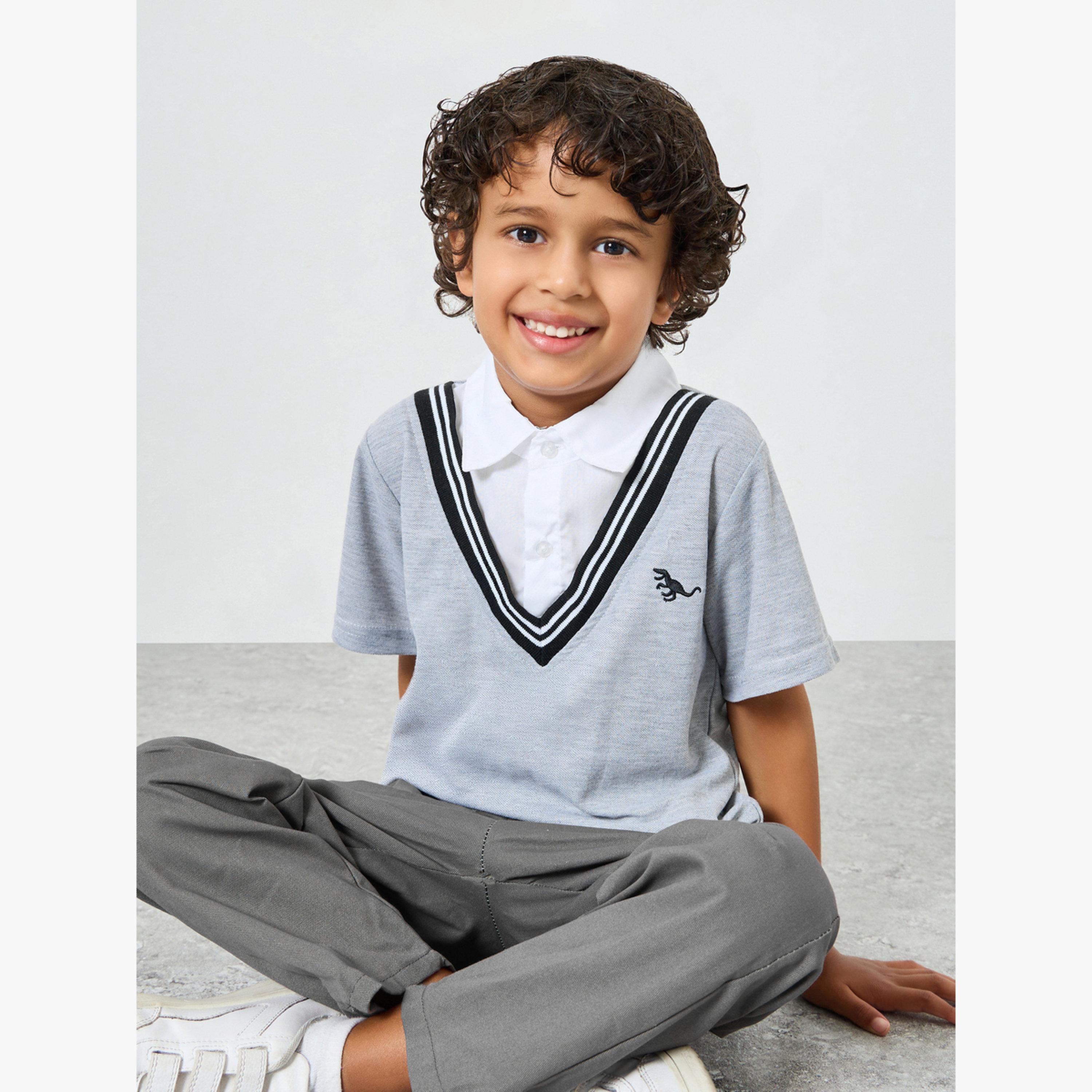 تيشيرت بولو بياقة أولادي-boys-clothing-tshirtsandpolos-image-3