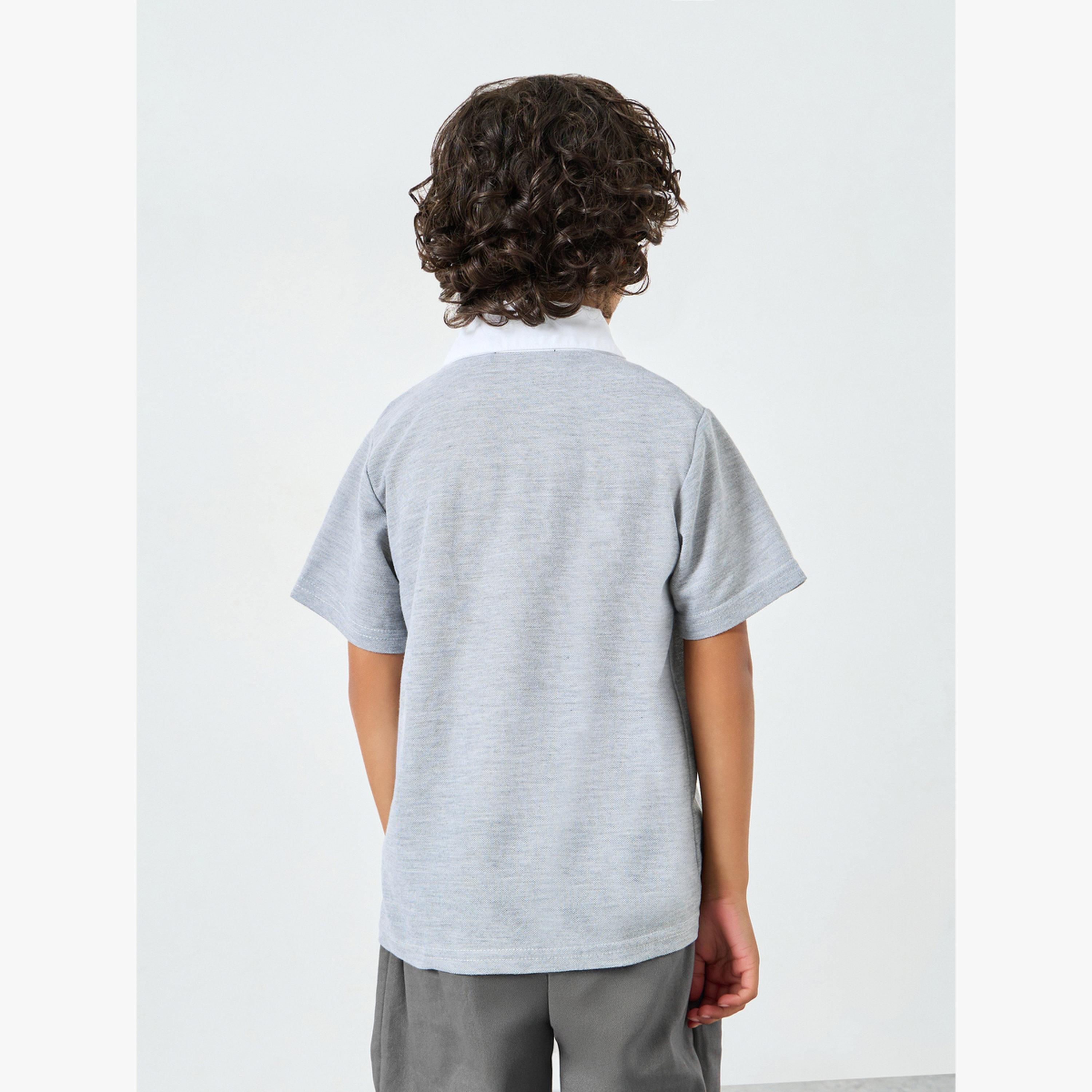تيشيرت بولو بياقة أولادي-boys-clothing-tshirtsandpolos-image-4