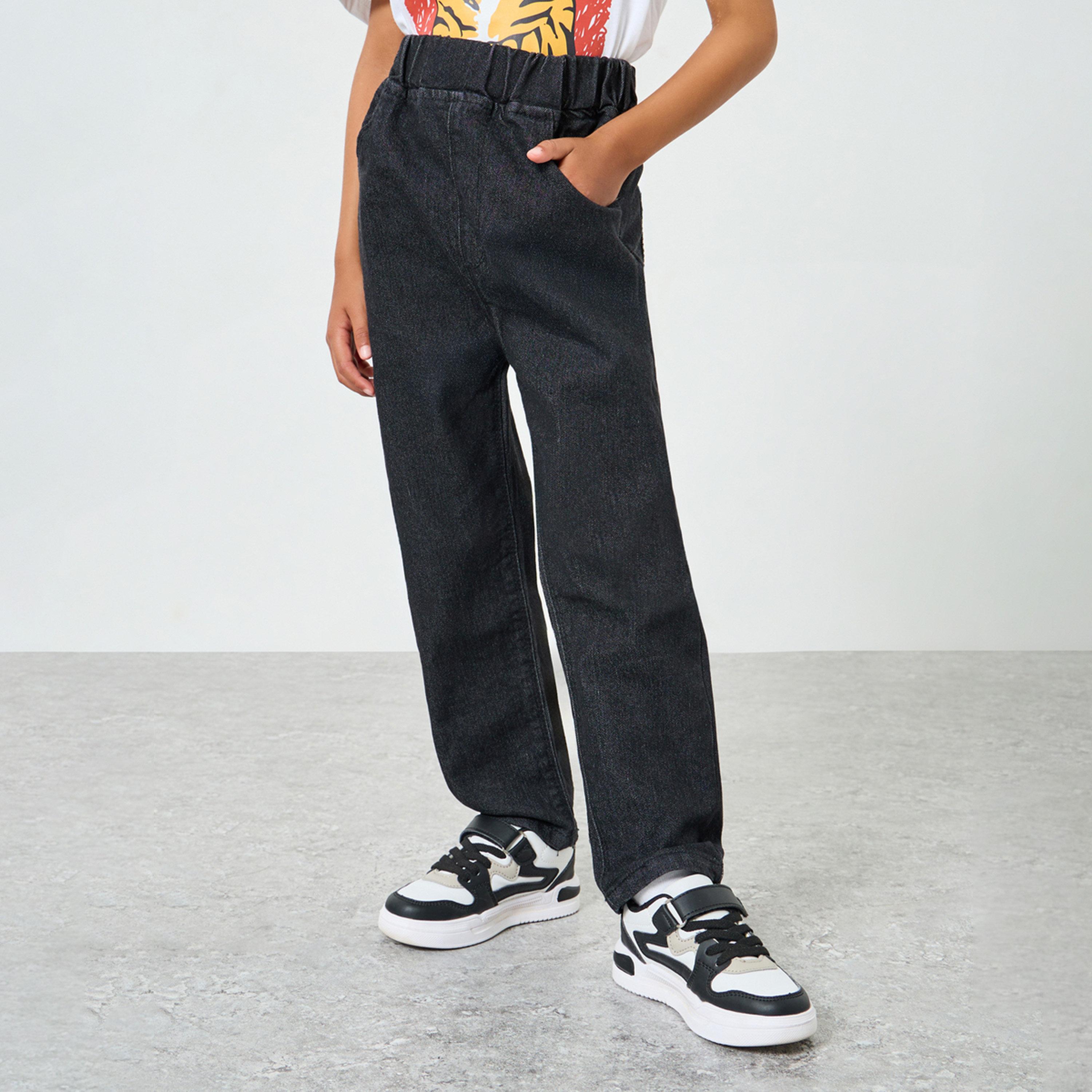 Styli Boys Cotton Pull-On Jeans-boys-clothing-bottoms-jeans-image-1