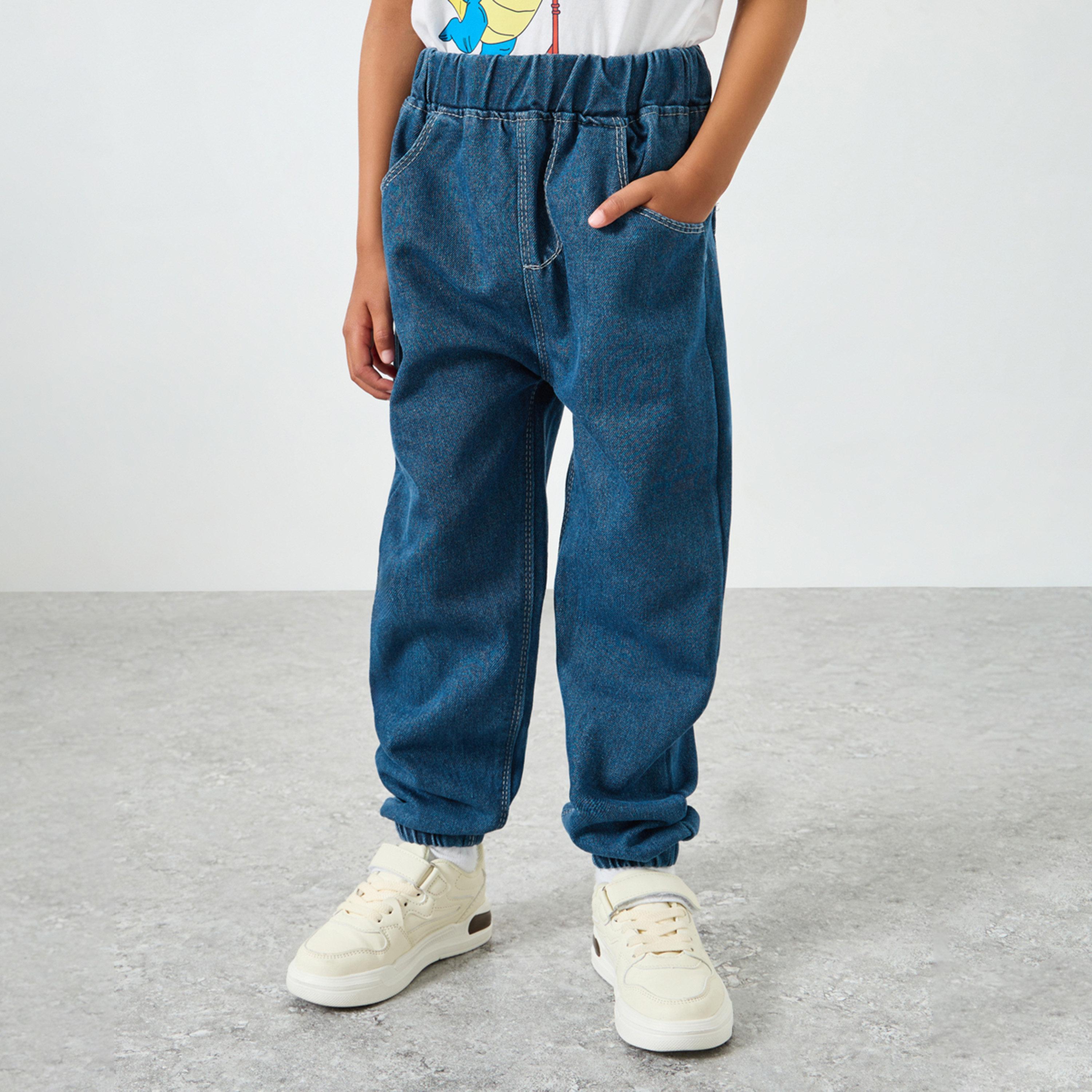 Styli Boys Cotton Pull-On Jeans-boys-clothing-bottoms-jeans-image-1