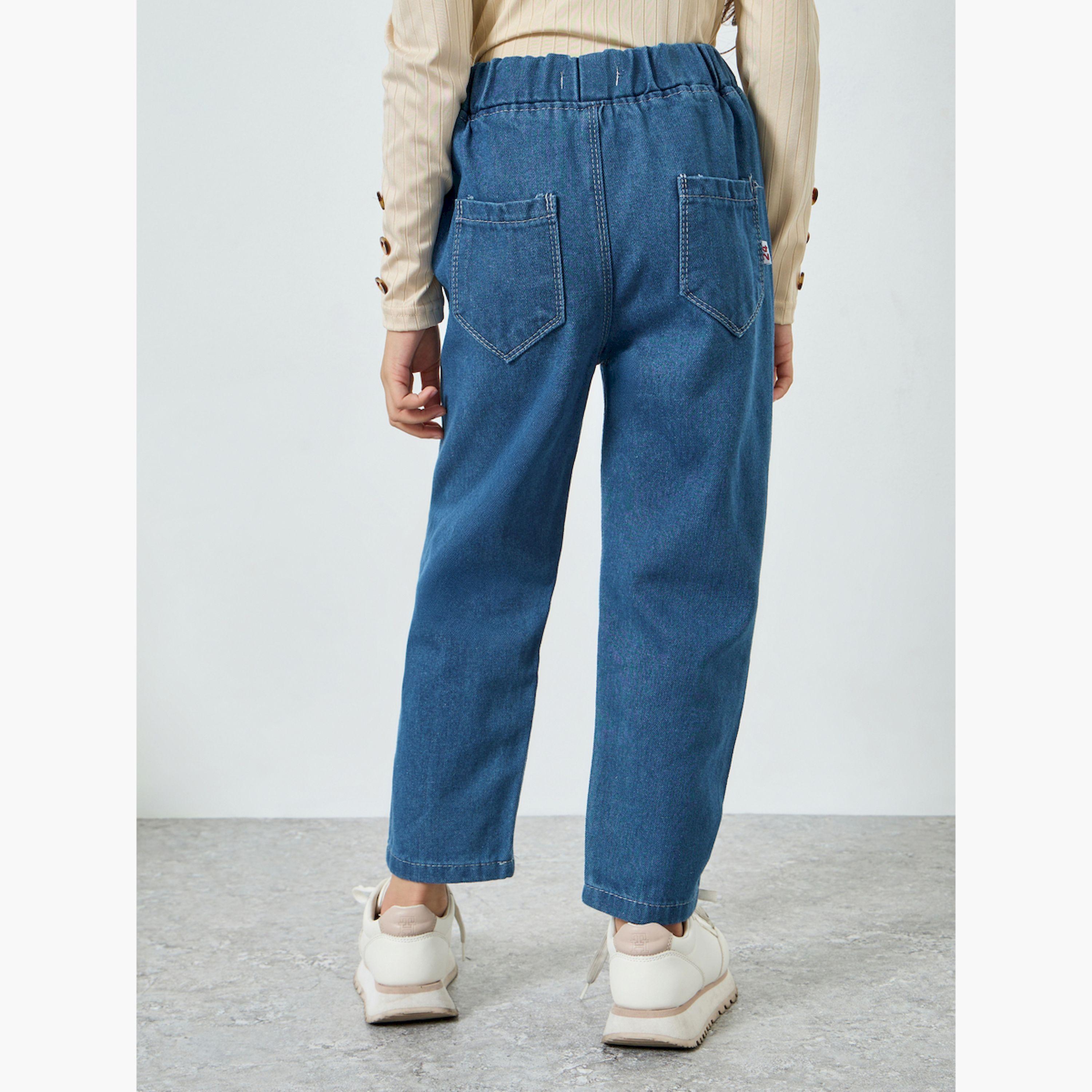 جينز قطن بطبعة دب تيدي جرافيك-girls-clothing-bottoms-jeansandjeggings-image-4