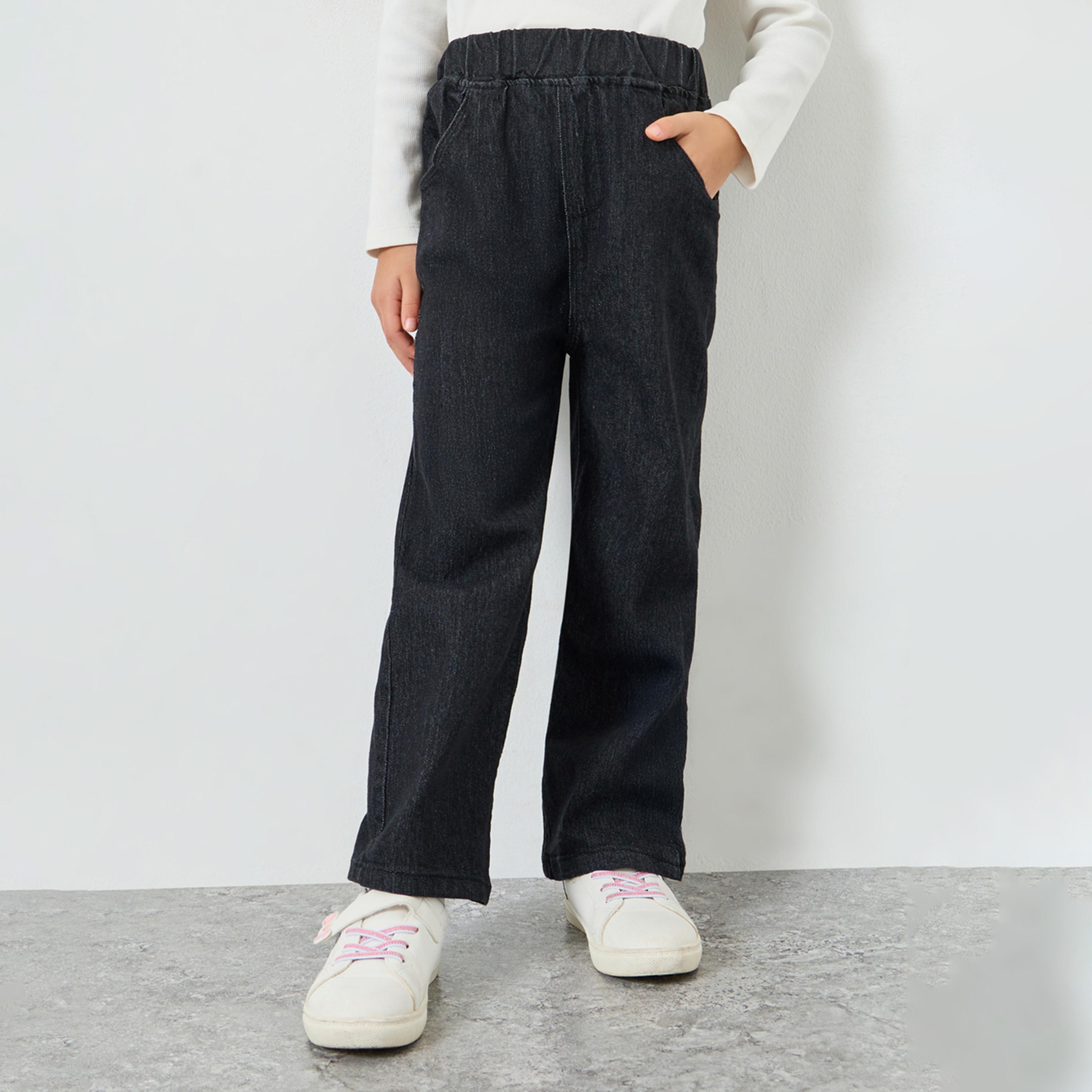 Styli Toddler Girl pull on wide leg jeans-girls-clothing-bottoms-jeansandjeggings-image-1