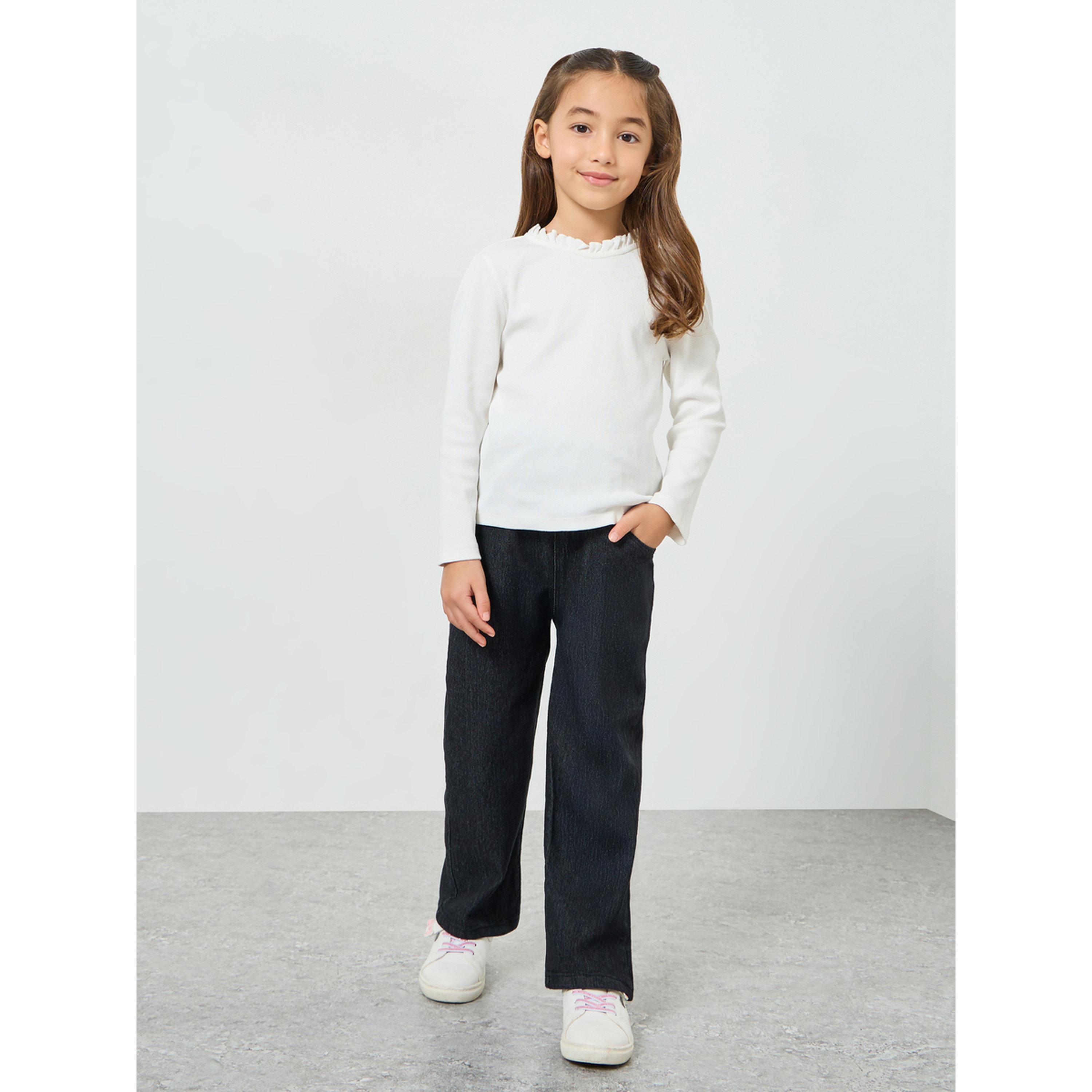 ستايلي - بنطلون جينز واسع الساقين سهل الارتداء لطفلة صغيرة-girls-clothing-bottoms-jeansandjeggings-image-2