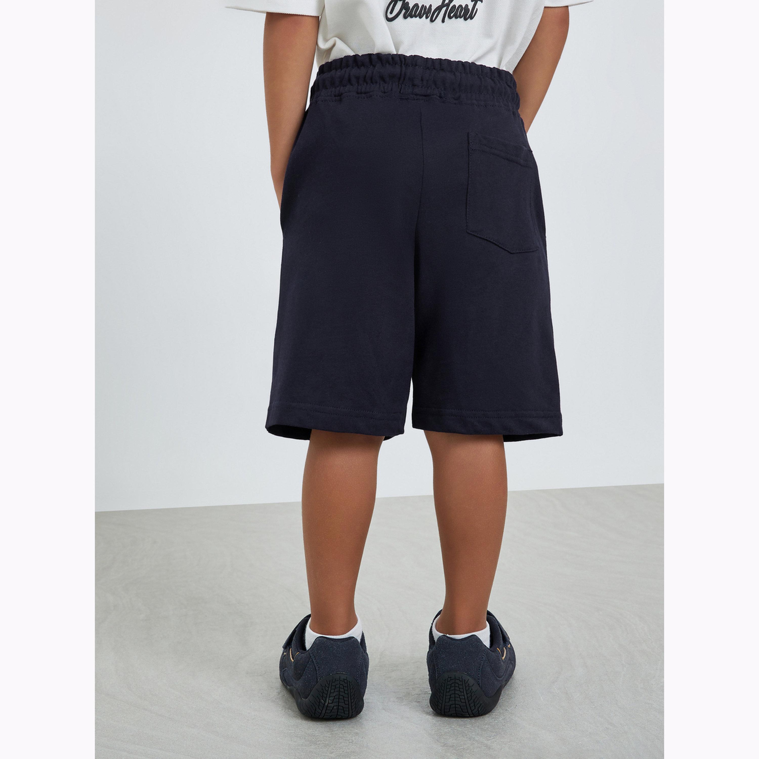 Styli Boys Placement Printed Shorts with Pintuck Detail-boys-clothing-bottoms-shorts-image-4