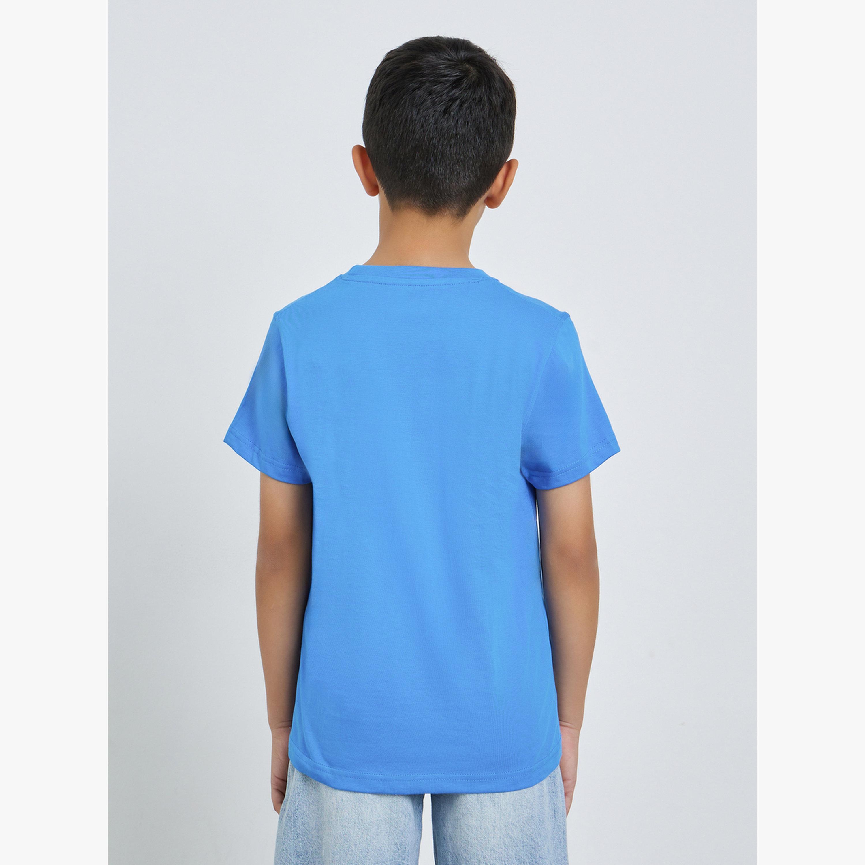 تيشيرت قطن بطبعة جرافيك للأولاد المراهقين-boys-clothing-tshirtsandpolos-image-3