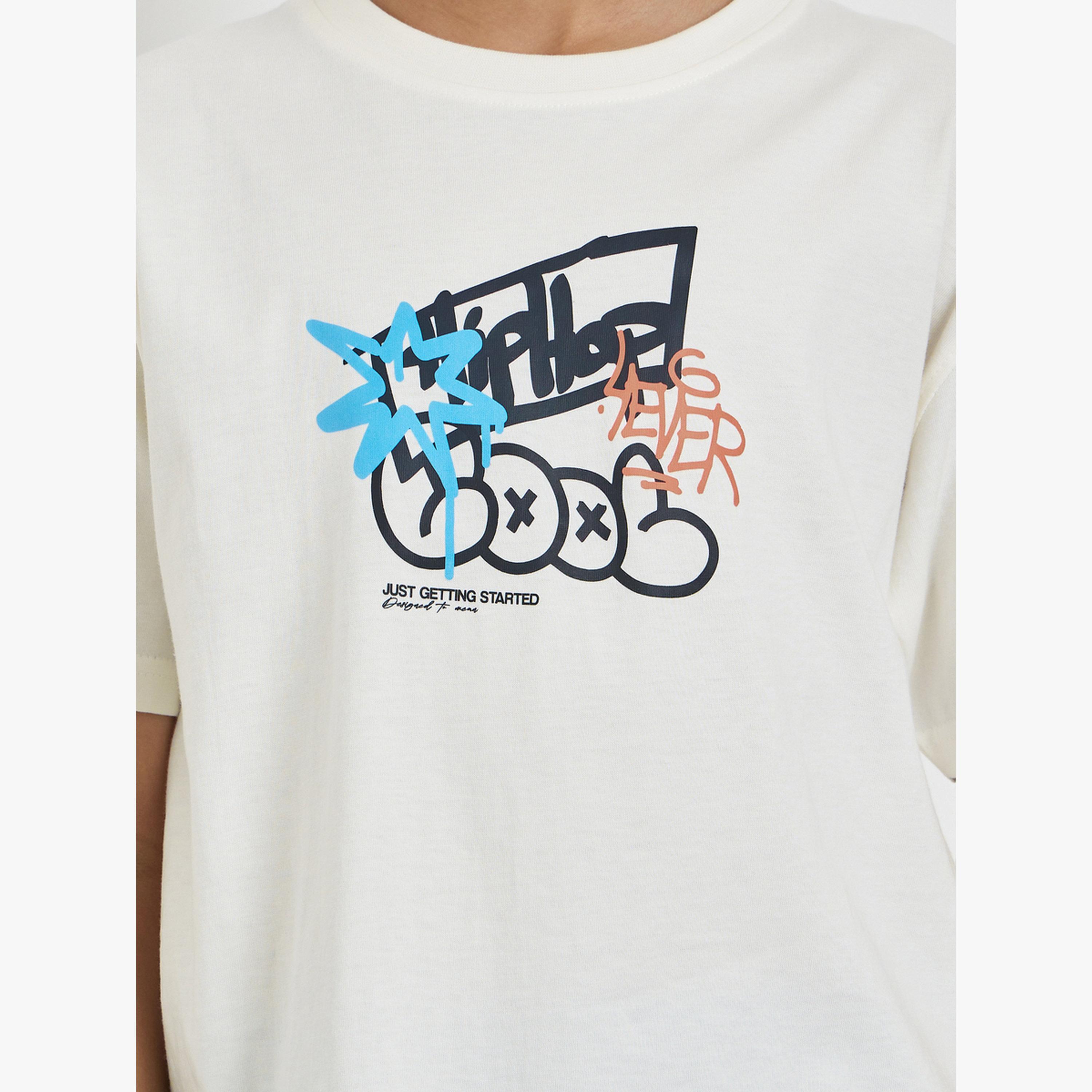 Styli Teen Boys Oversized T-Shirt with Graffiti Print-boys-clothing-tshirtsandpolos-image-5