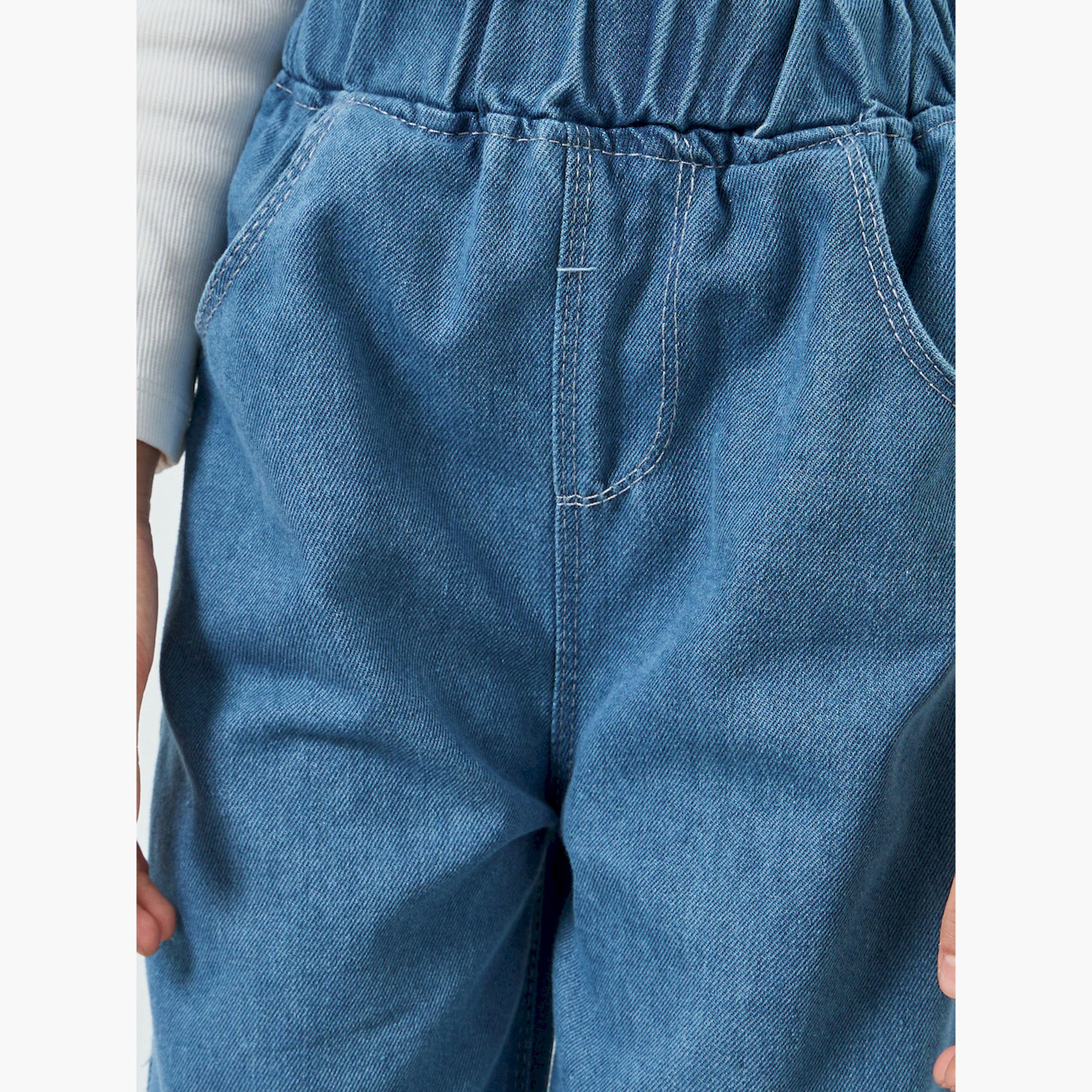 جينز بأرجل واسعة وخصر مطاطي-girls-clothing-bottoms-jeansandjeggings-image-3