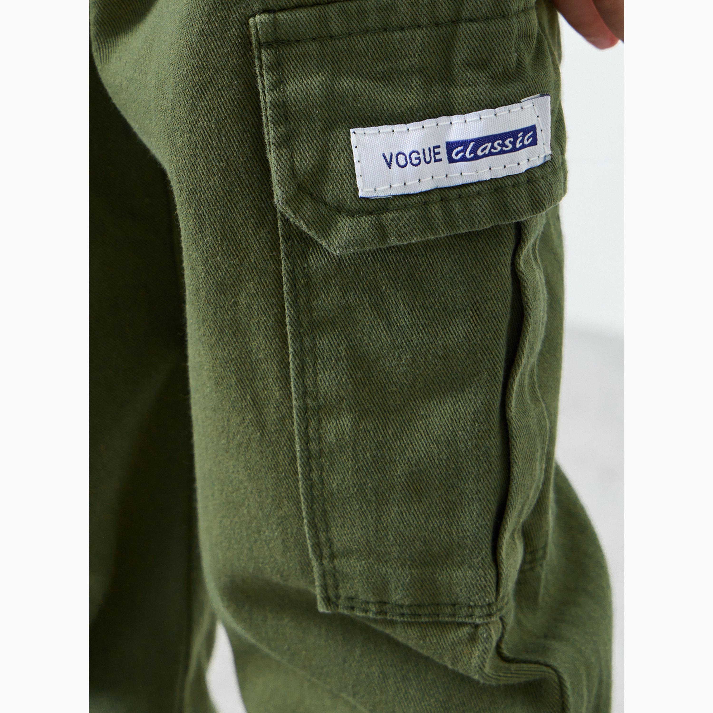 Styli Boys Cotton Elastic Hem Cargo Joggers-boys-clothing-bottoms-joggersandtrackpants-image-3