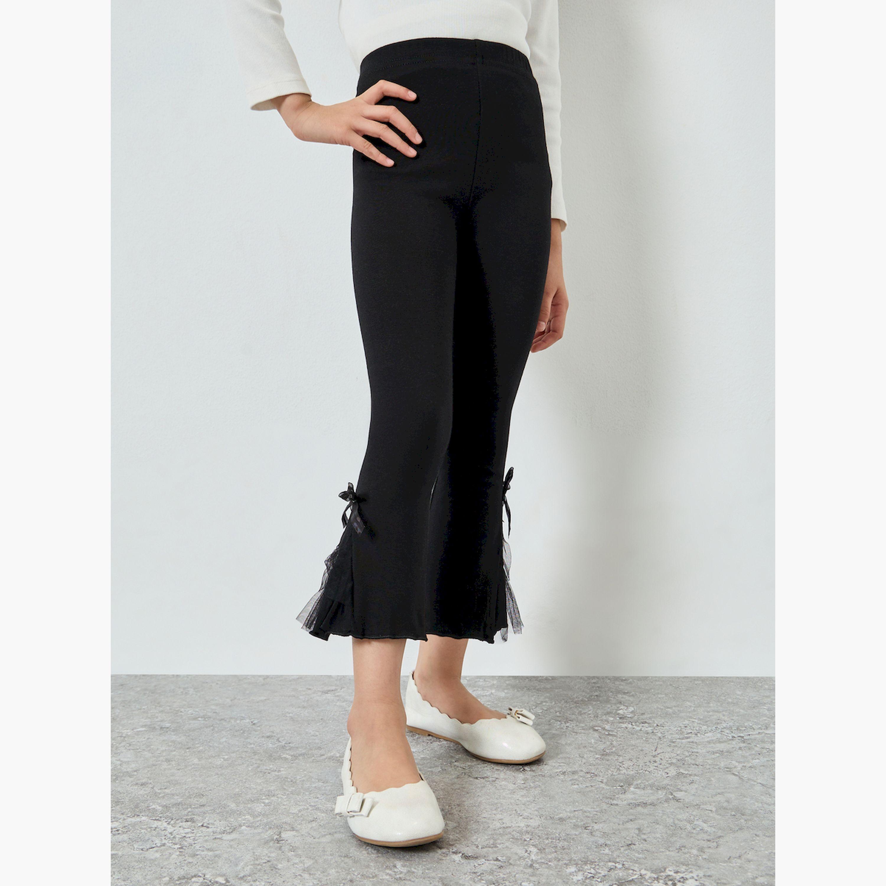 ليقنز قطن محبوك بتفاصيل شبكية-girls-clothing-bottoms-leggings-image-1