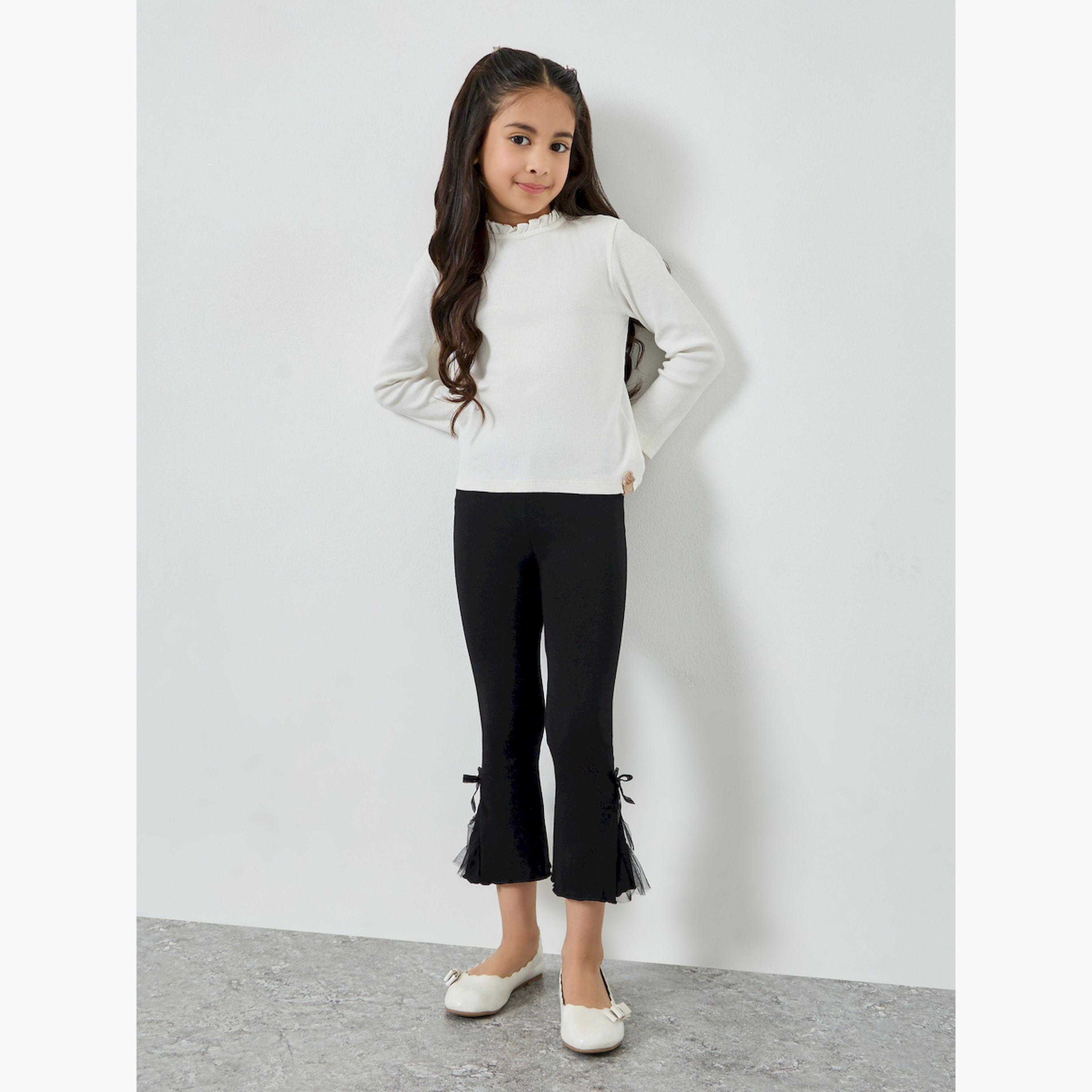 ليقنز قطن محبوك بتفاصيل شبكية-girls-clothing-bottoms-leggings-image-2