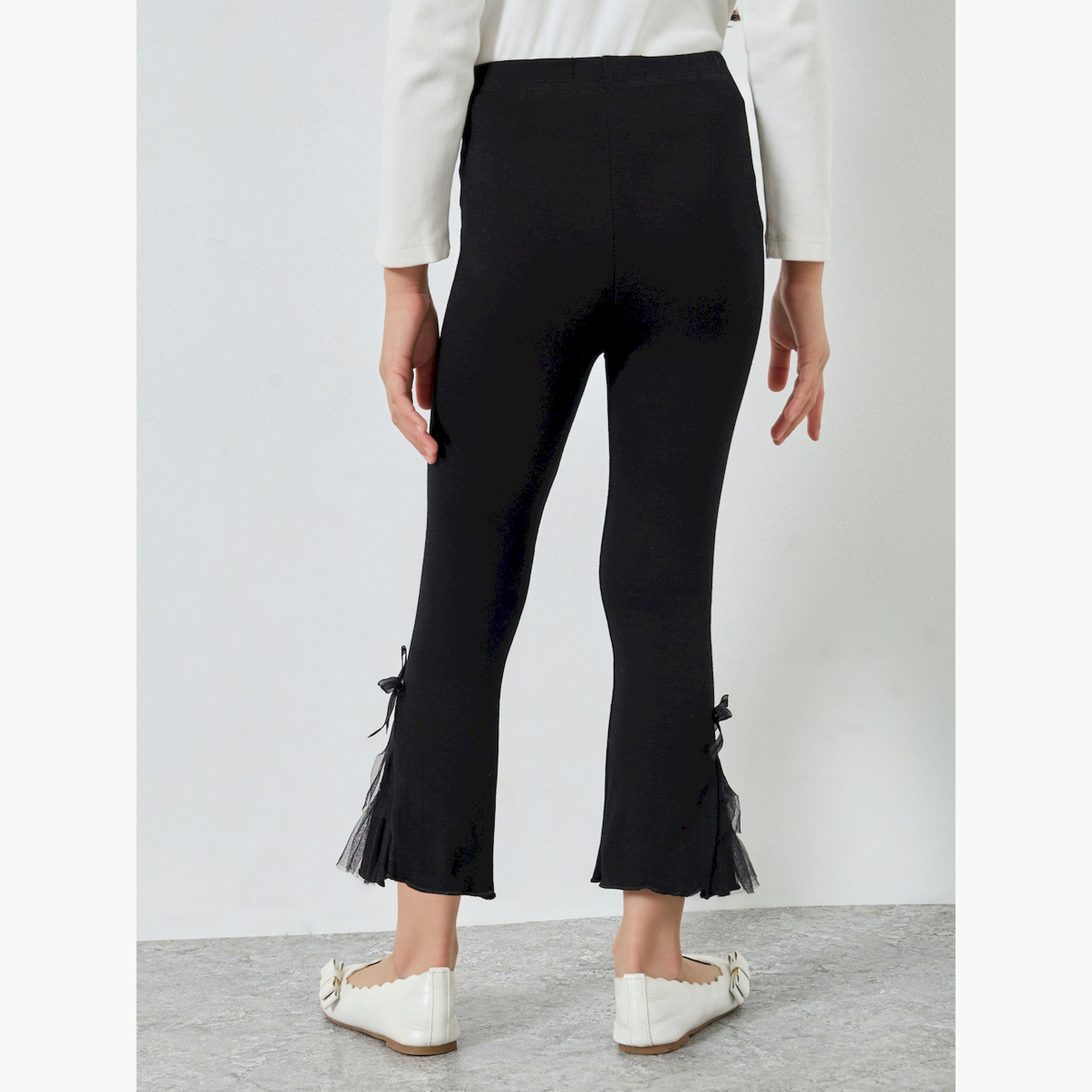 ليقنز قطن محبوك بتفاصيل شبكية-girls-clothing-bottoms-leggings-image-4