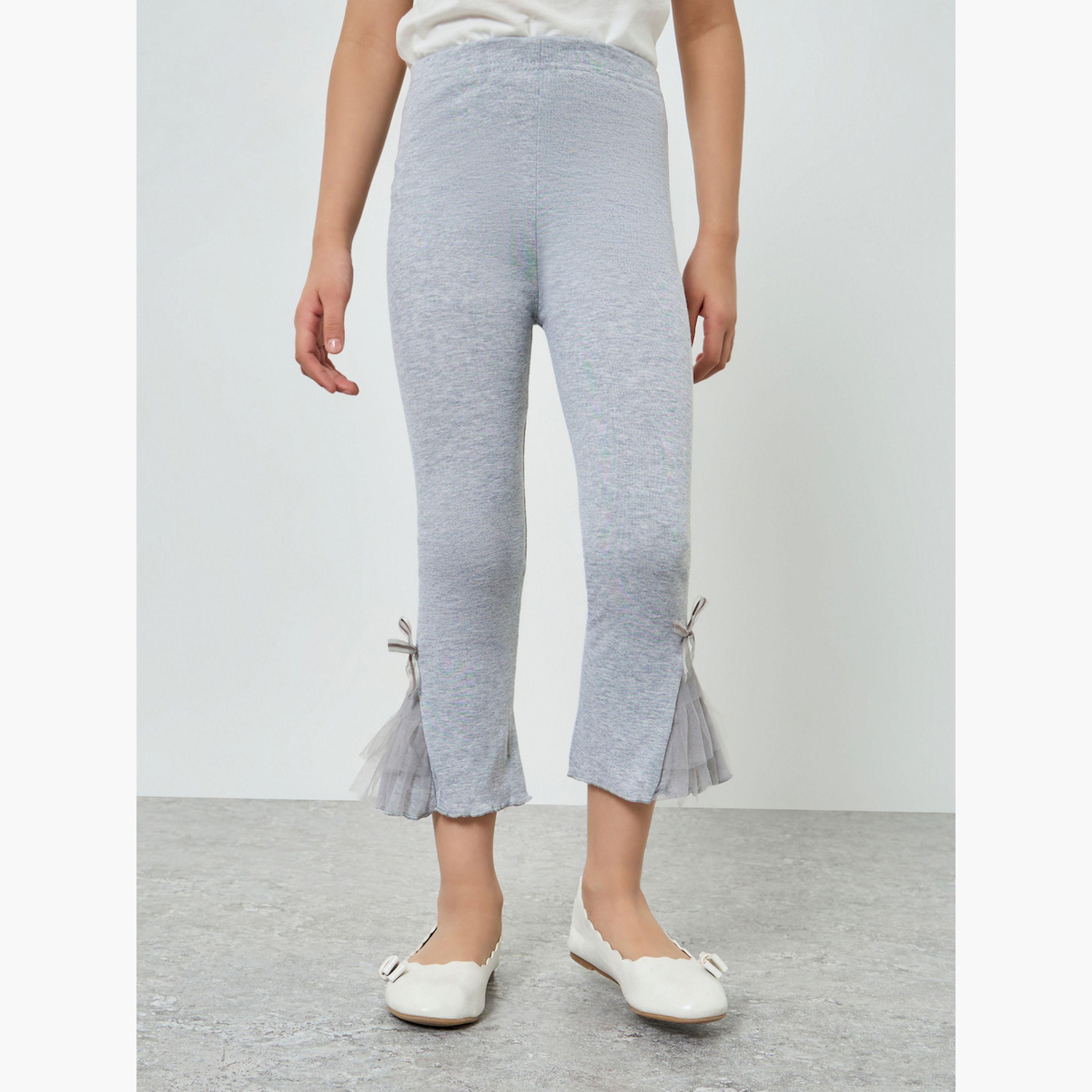 ليقنز قطن محبوك بتفاصيل شبكية-girls-clothing-bottoms-leggings-image-1