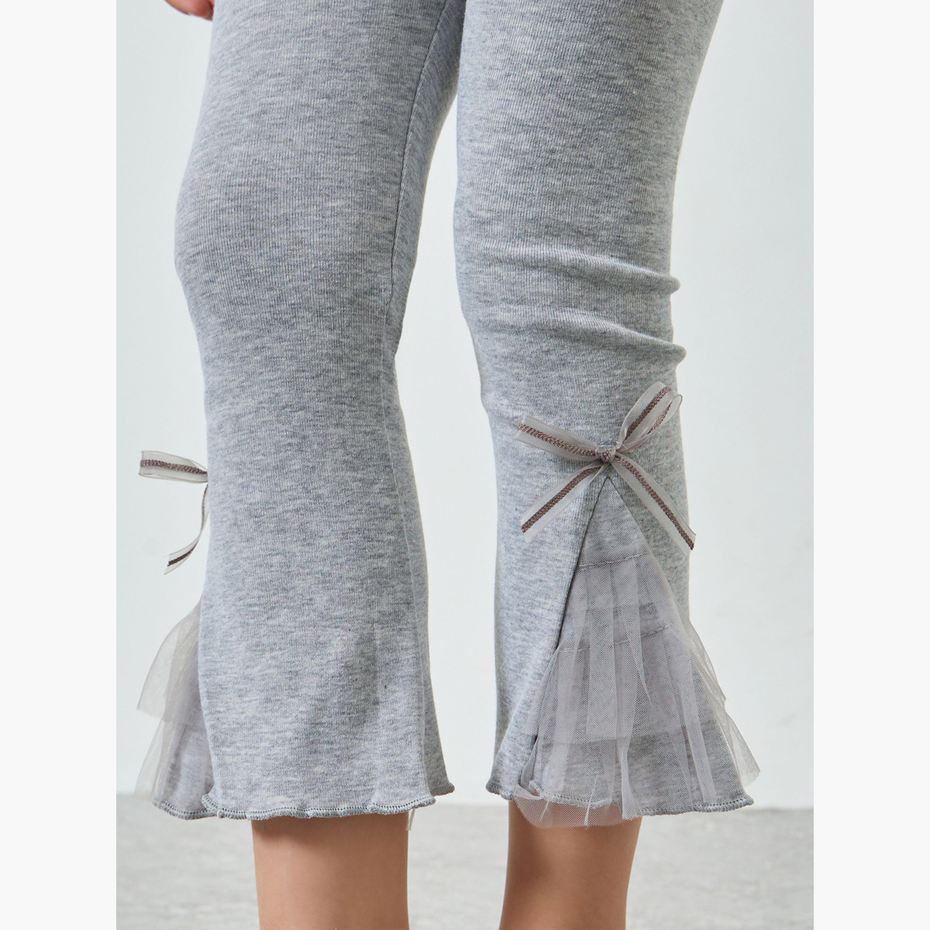 ليقنز قطن محبوك بتفاصيل شبكية-girls-clothing-bottoms-leggings-image-3