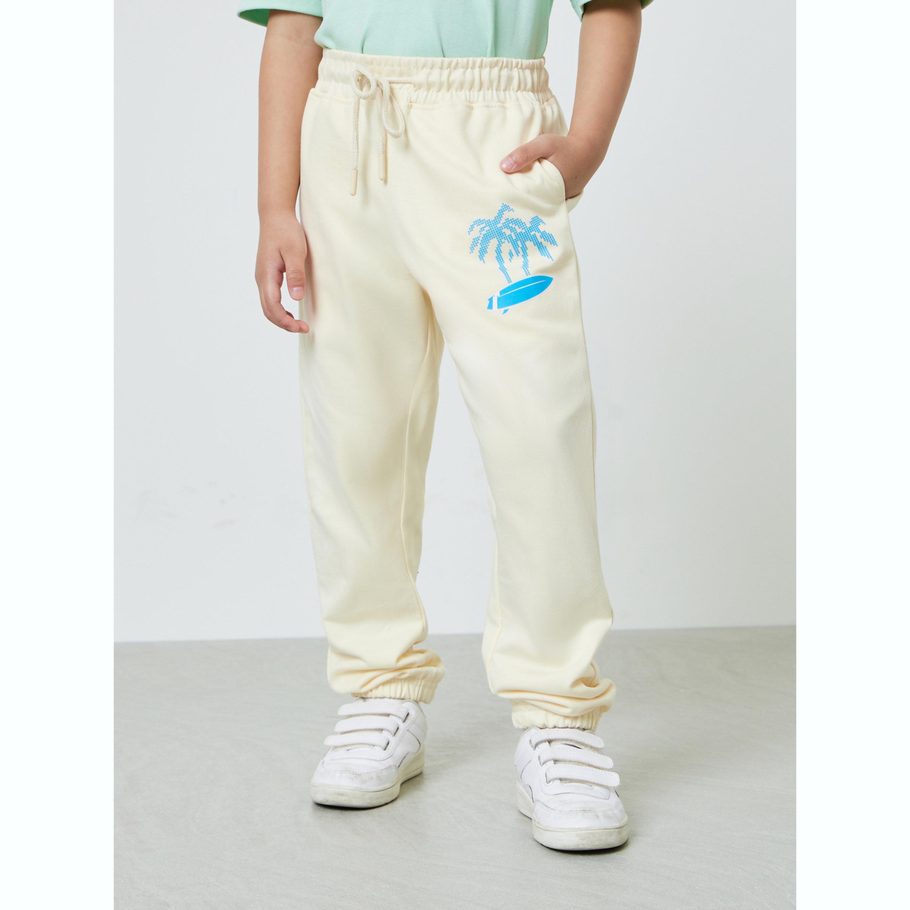 Styli Boys Graphic Print Joggers with Side Pocket-boys-clothing-bottoms-joggersandtrackpants-image-1