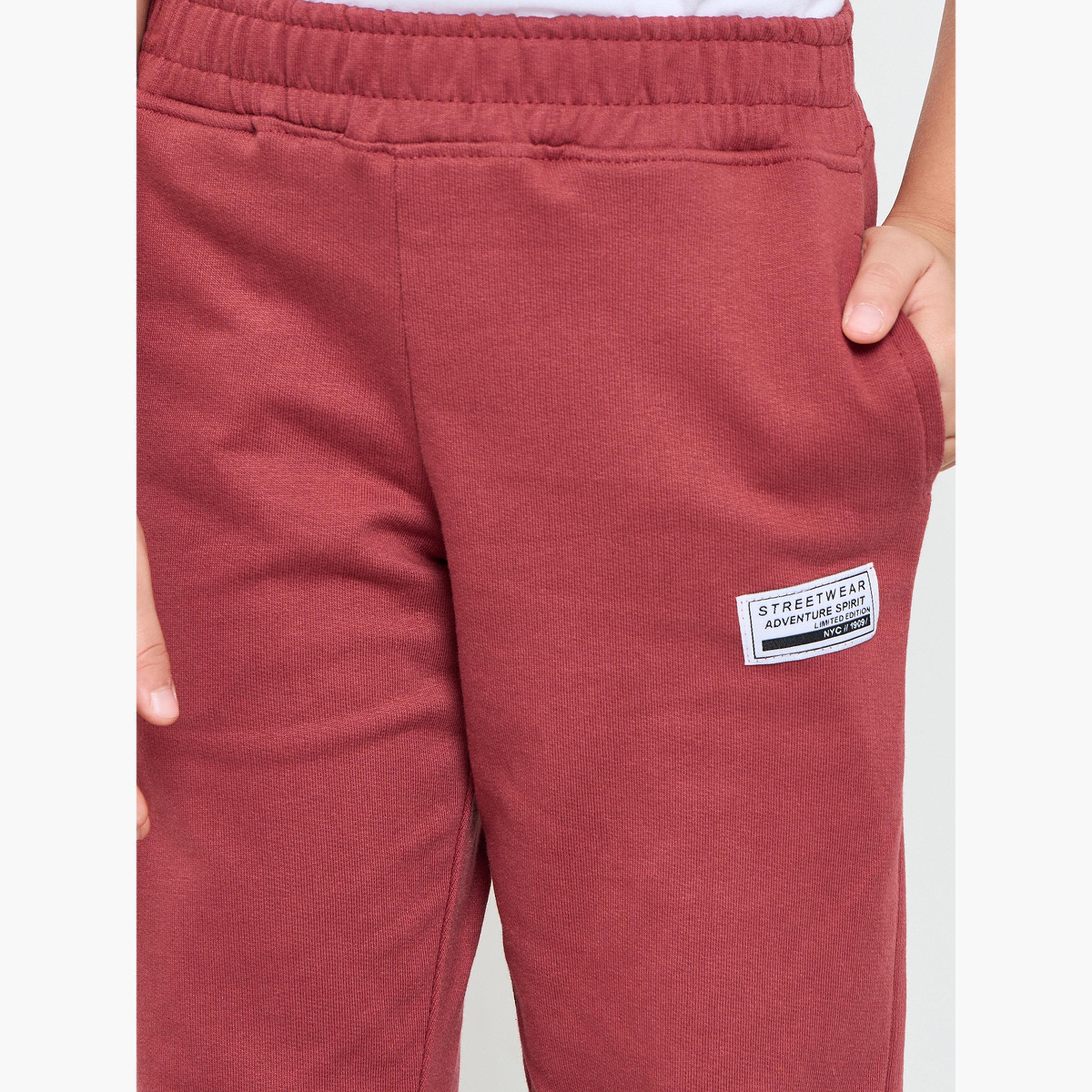 Styli Girls Cotton Joggers with Badge Detail-girls-clothing-bottoms-joggersandtrackpants-image-3