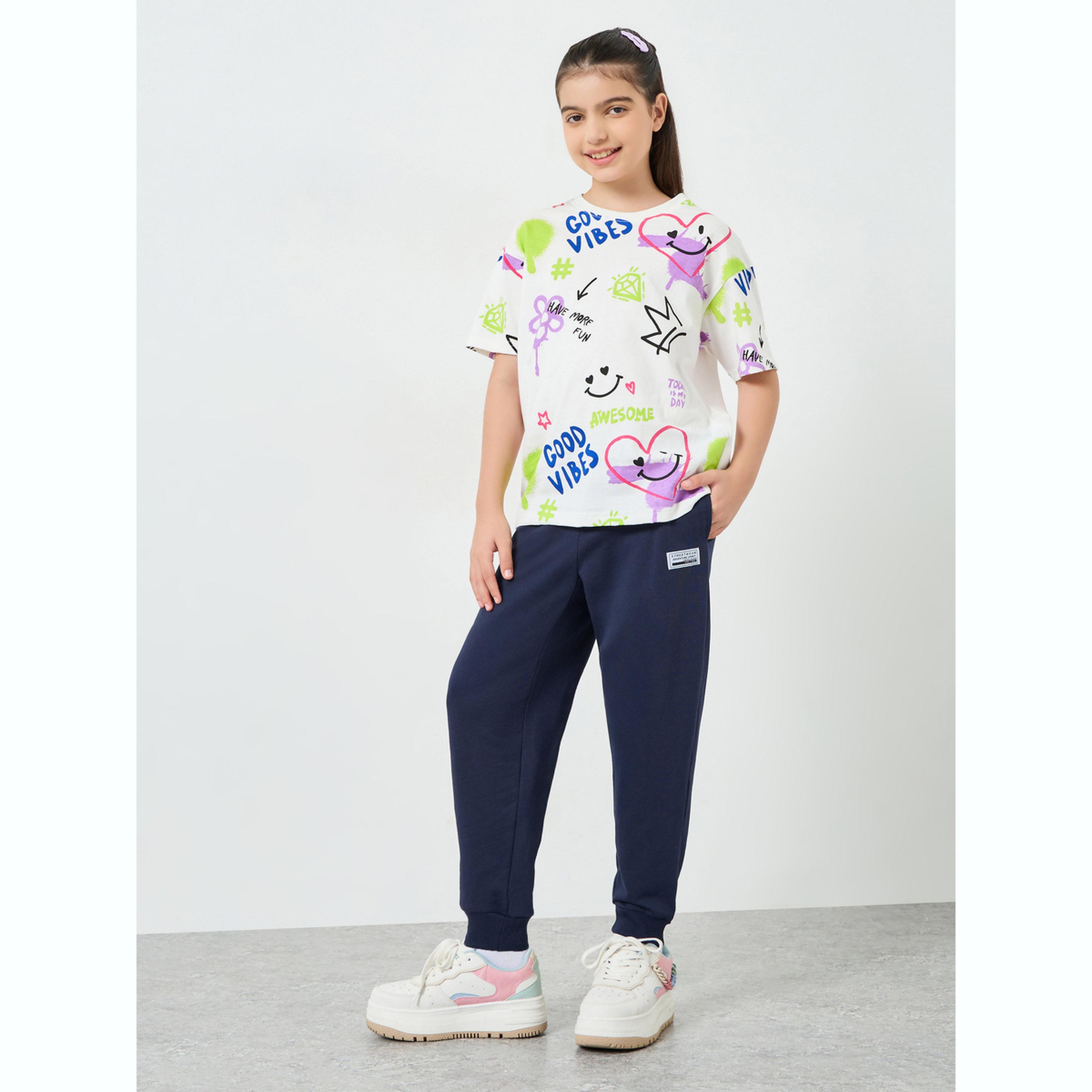 جوغر سادة بشعار للبنات المراهقات-girls-clothing-bottoms-joggersandtrackpants-image-2