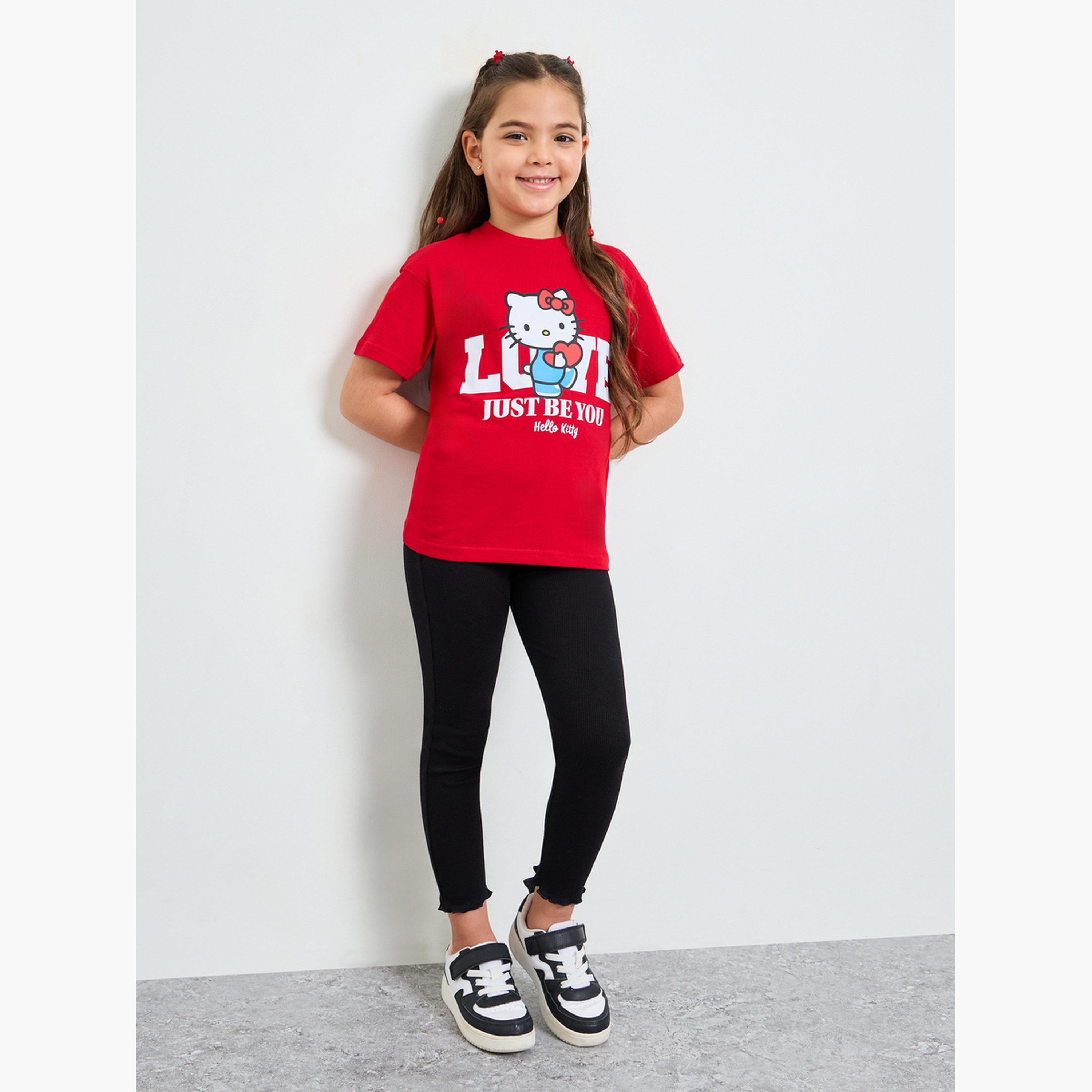 ليقنز بتفاصيل مضلعة وحافة مموجة للبنات-girls-clothing-bottoms-leggings-image-2