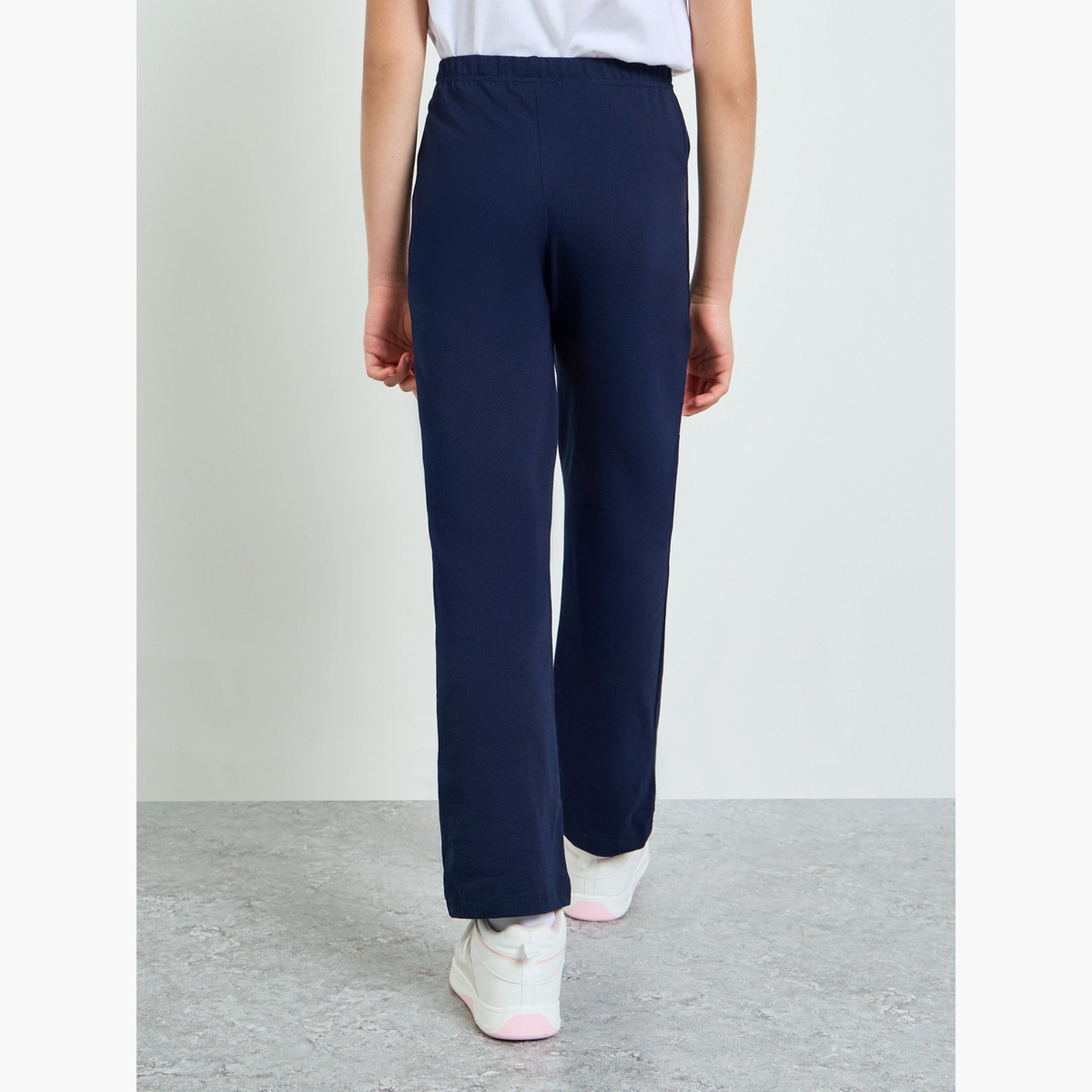 ليقنز بتصميم ممتد للبنات باللون الأزرق الداكن-girls-clothing-bottoms-leggings-image-4