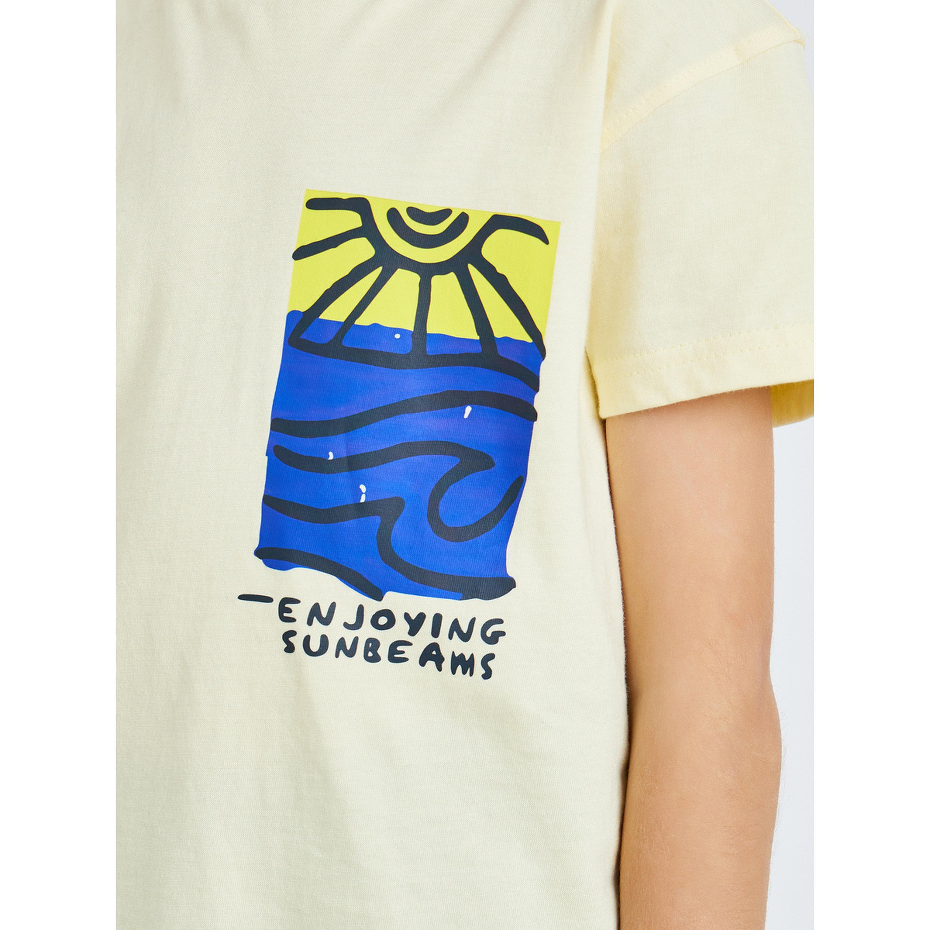 Styli Kids Yellow Cotton Graphic Print T-Shirt-boys-clothing-tshirtsandpolos-image-4