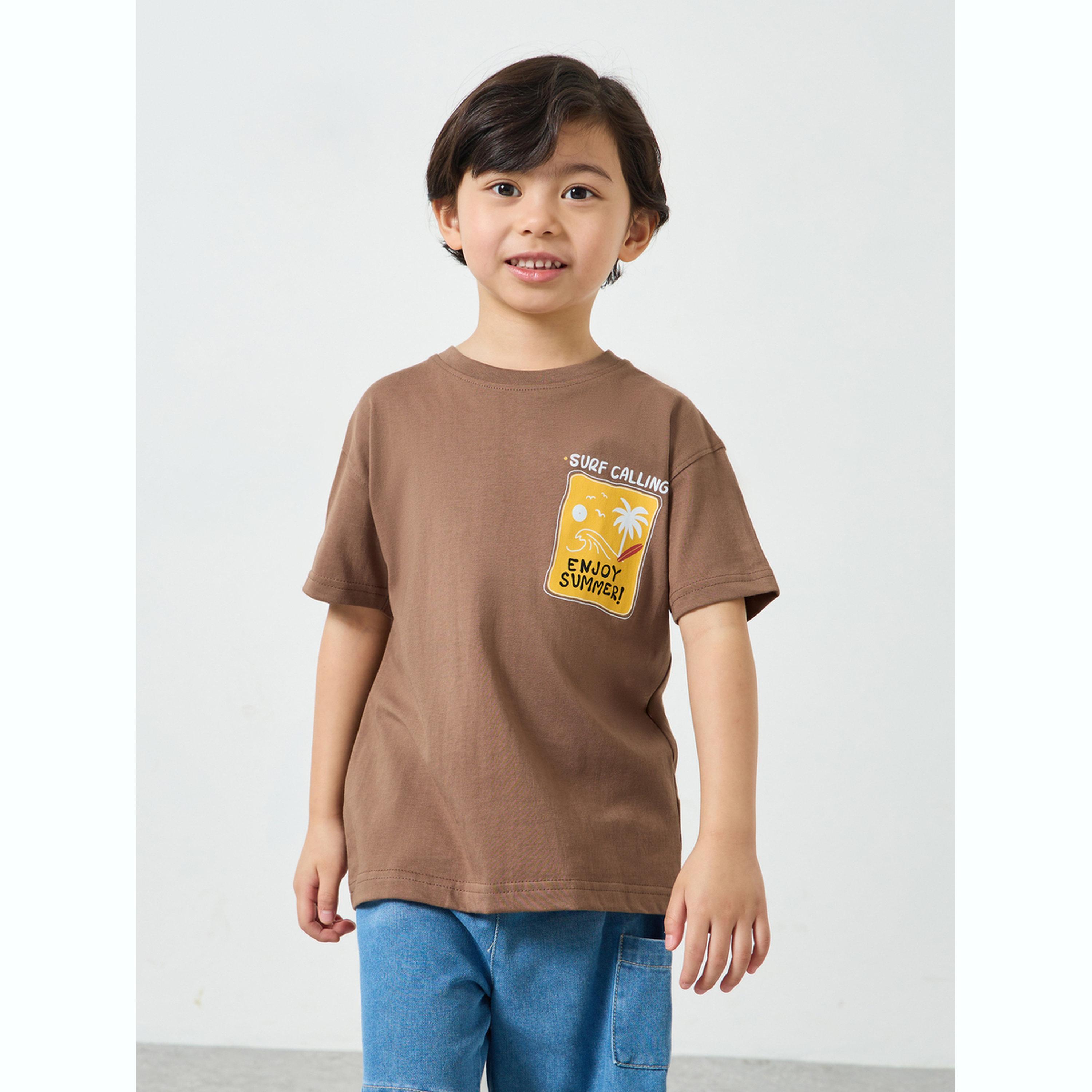تيشيرت بقصة فضفاضة بطبعة جرافيك للأولاد-boys-clothing-tshirtsandpolos-image-1