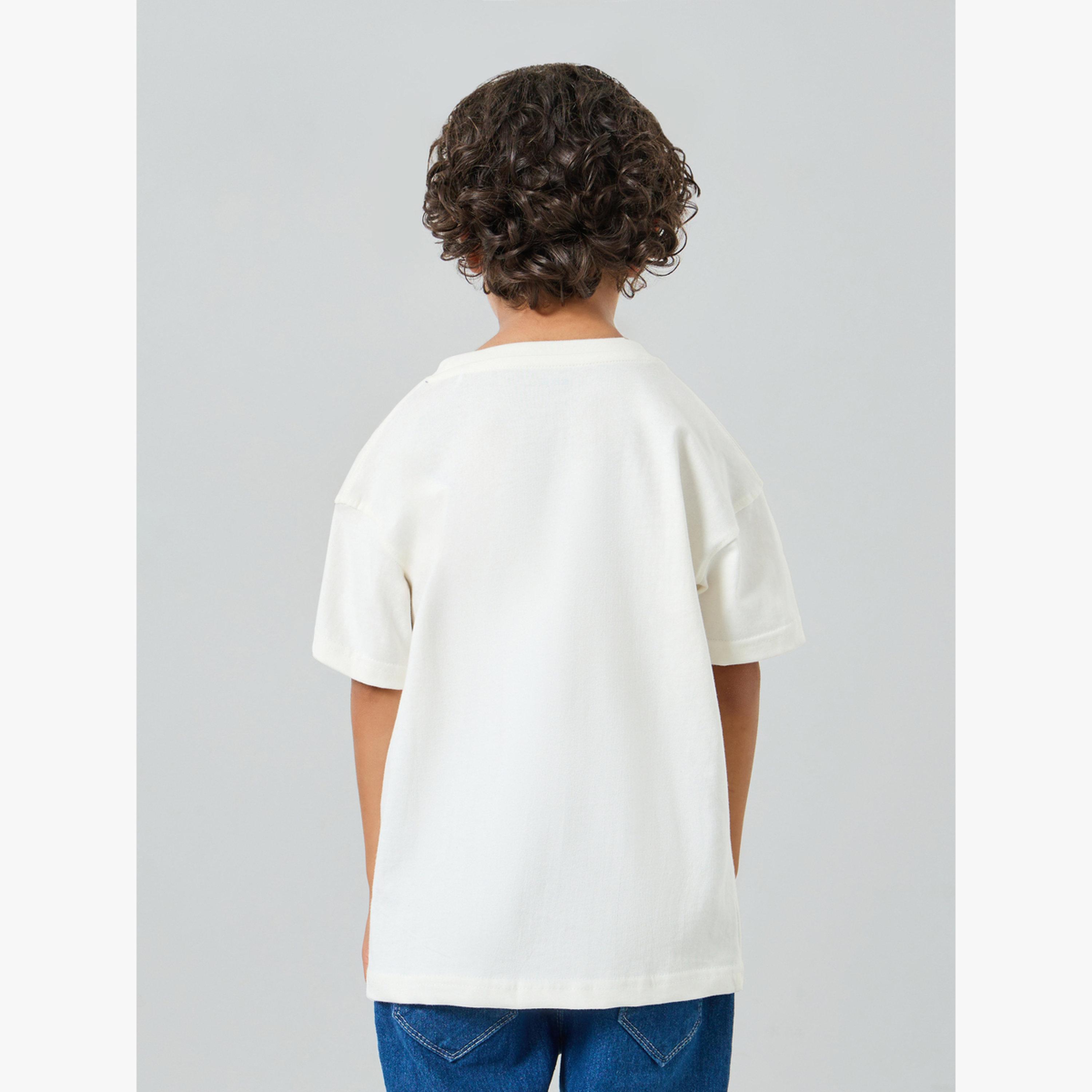 تيشيرت فضفاض بطبعة كاليفورنيا أولادي-boys-clothing-tshirtsandpolos-image-3