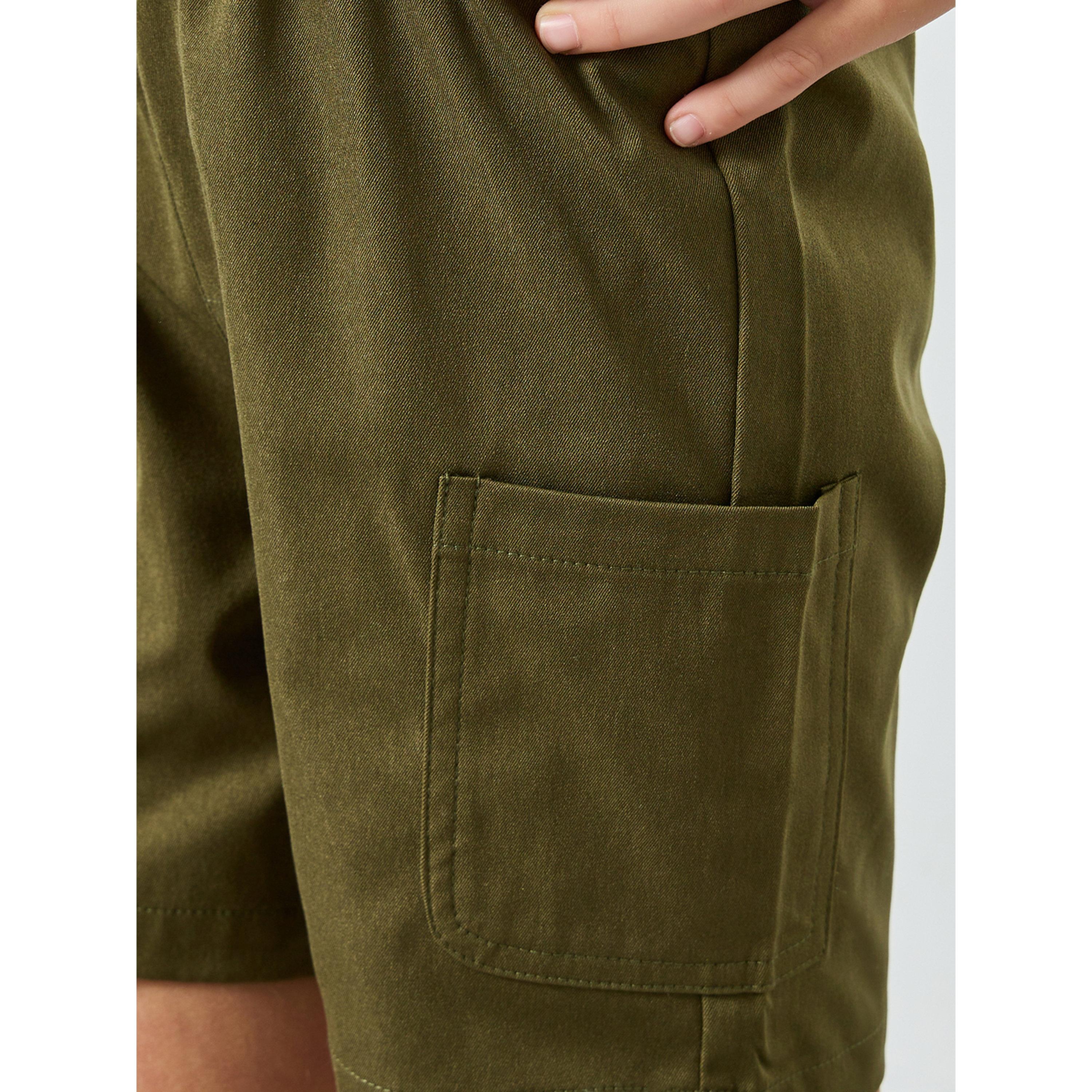Styli Kids Olive Green Cargo Shorts-boys-clothing-bottoms-shorts-image-3