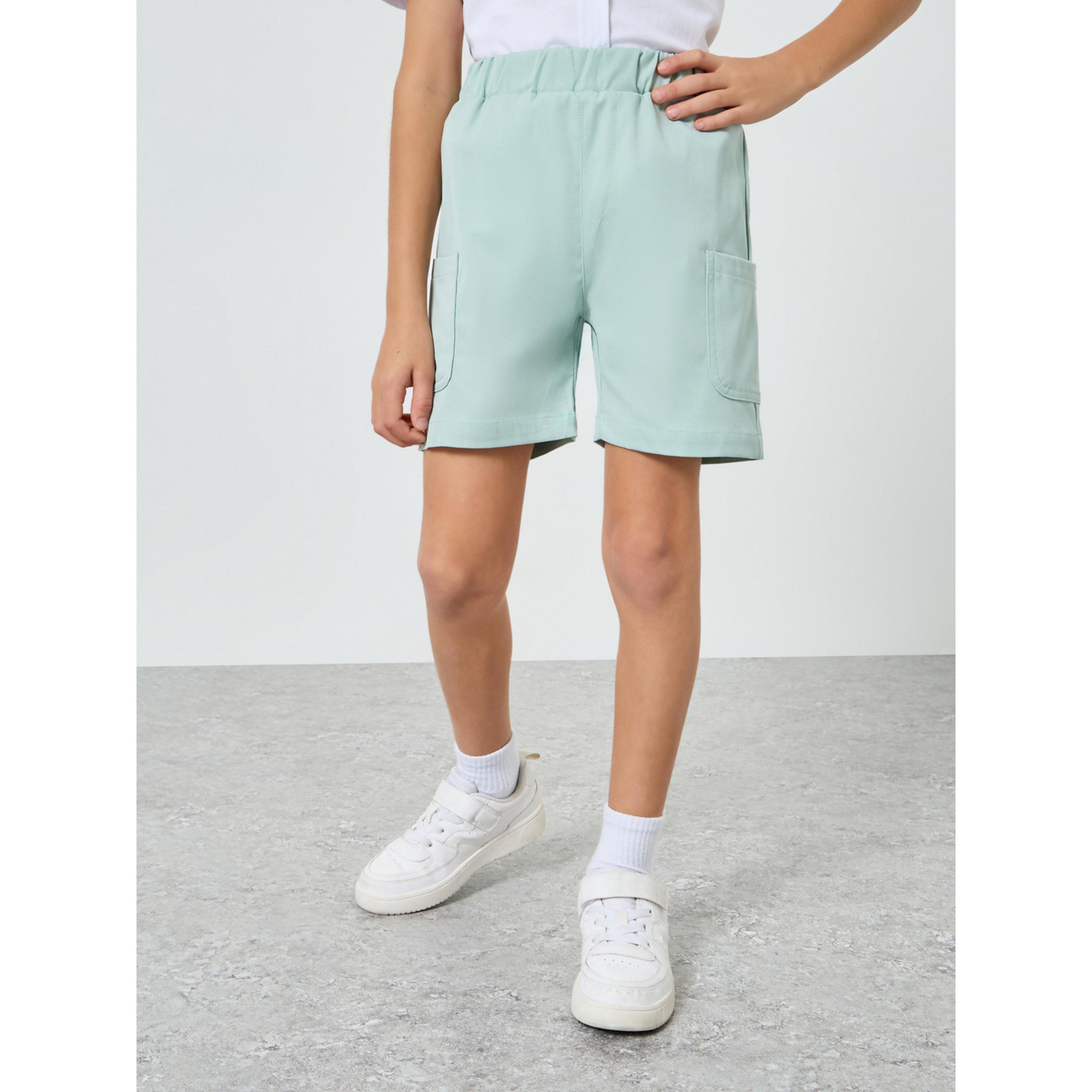 Styli Kids Green Cargo Shorts-boys-clothing-bottoms-shorts-image-1