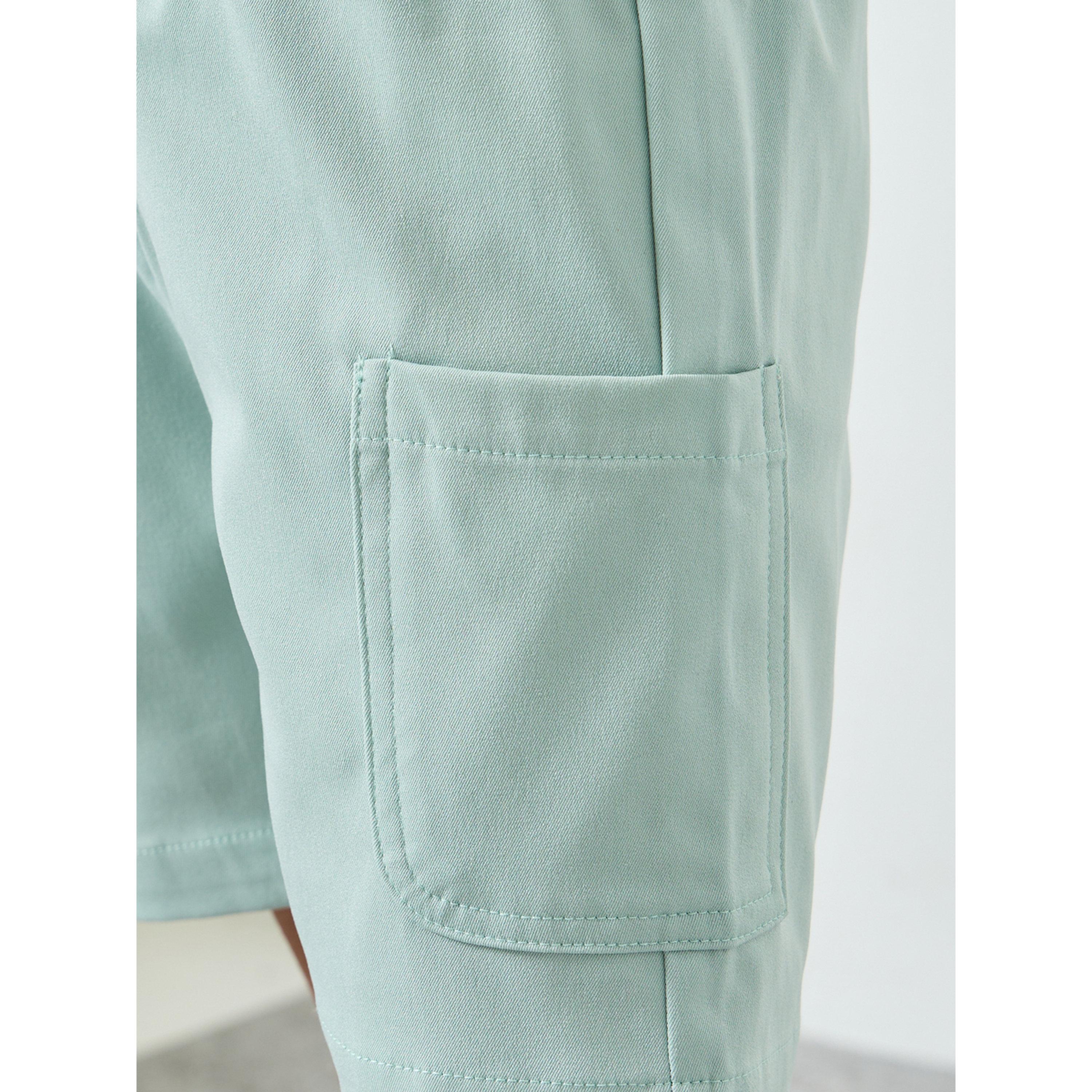 Styli Kids Green Cargo Shorts-boys-clothing-bottoms-shorts-image-3