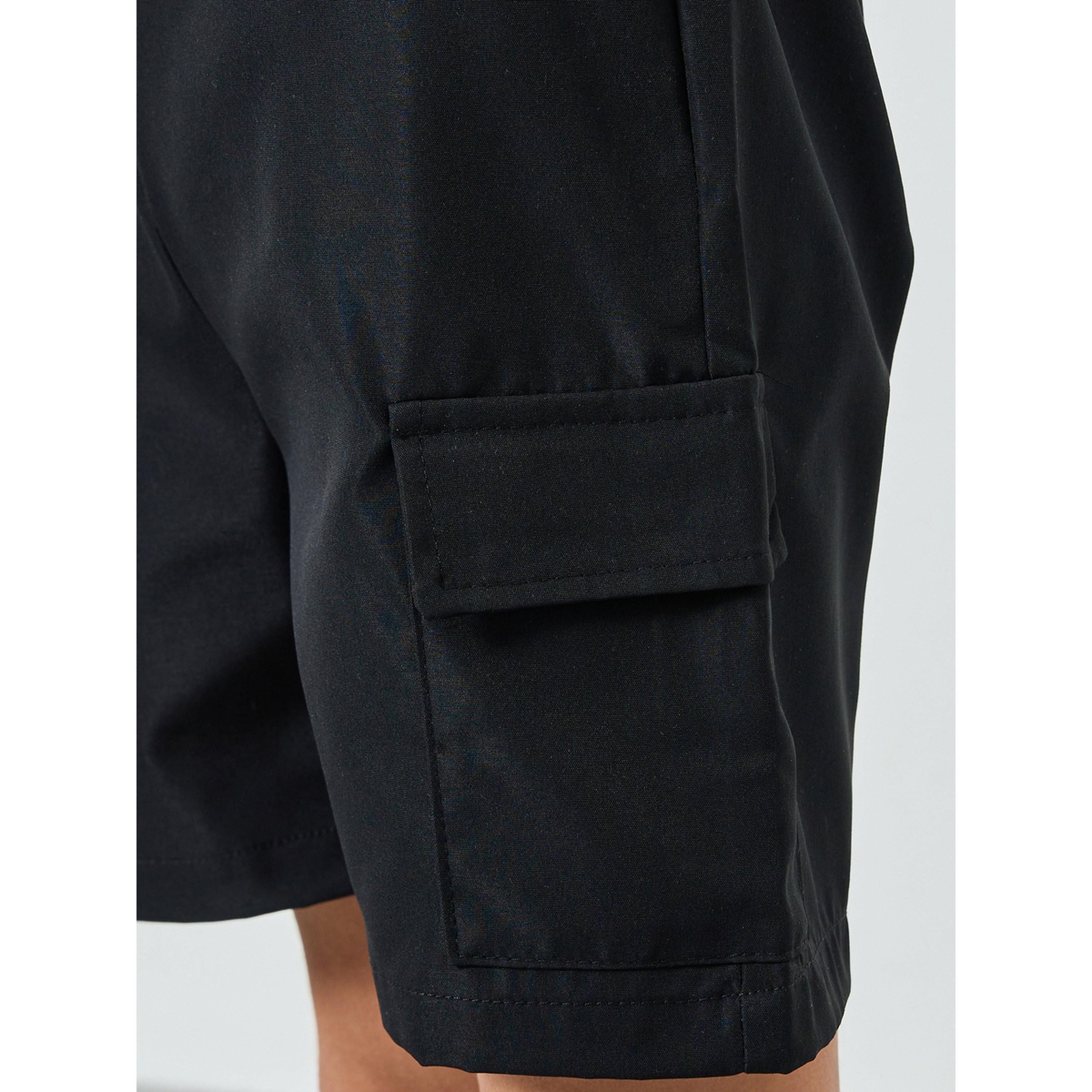 Styli Kids Black Cargo Shorts-boys-clothing-bottoms-shorts-image-3