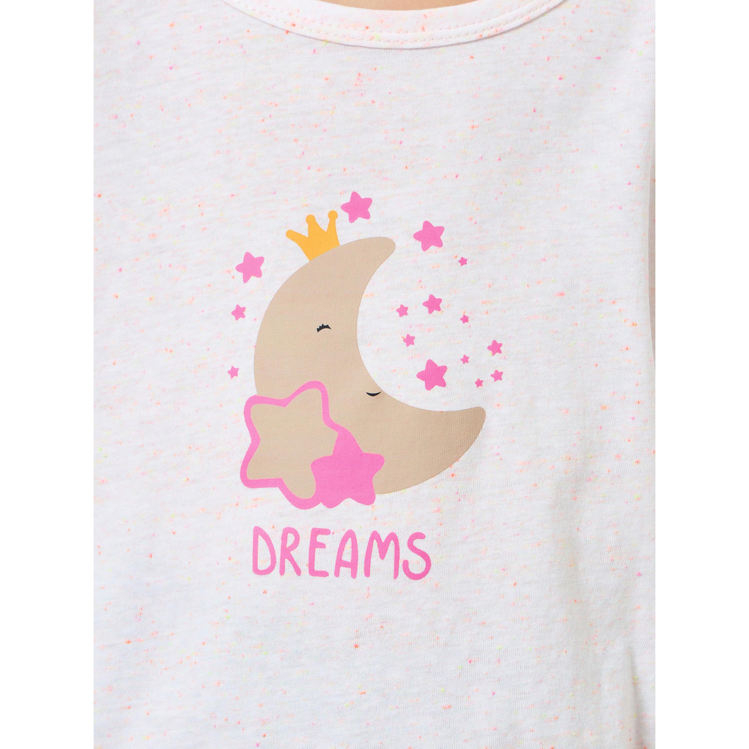 مجموعة من بيجاما وتيشيرت بطبعة نجوم وقمر-girls-clothing-nightwear-image-5