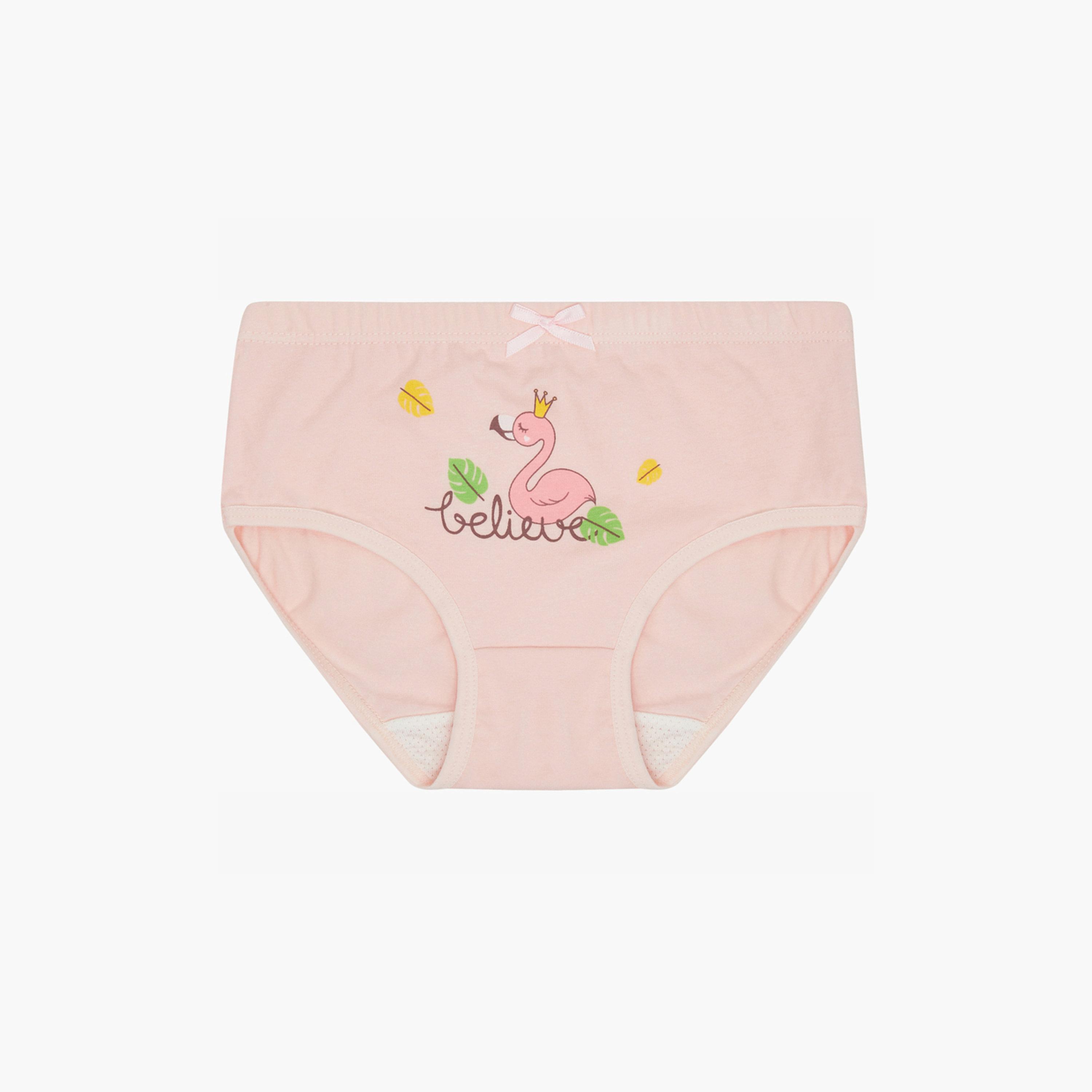 Styli Pack of 4 - Girls Cotton Printed Briefs-girls-clothing-innerwear-image-3