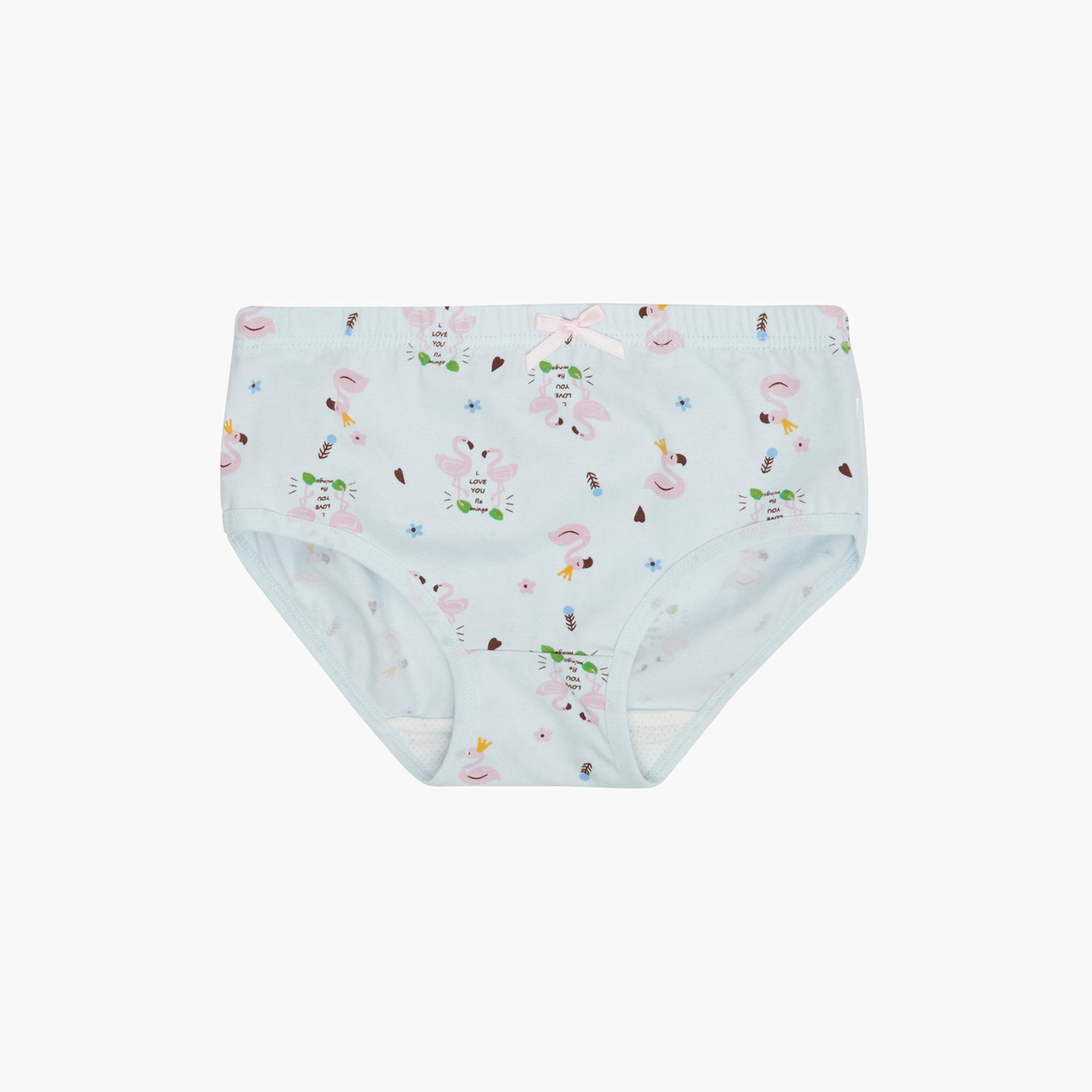 Styli Pack of 4 - Girls Cotton Printed Briefs-girls-clothing-innerwear-image-4