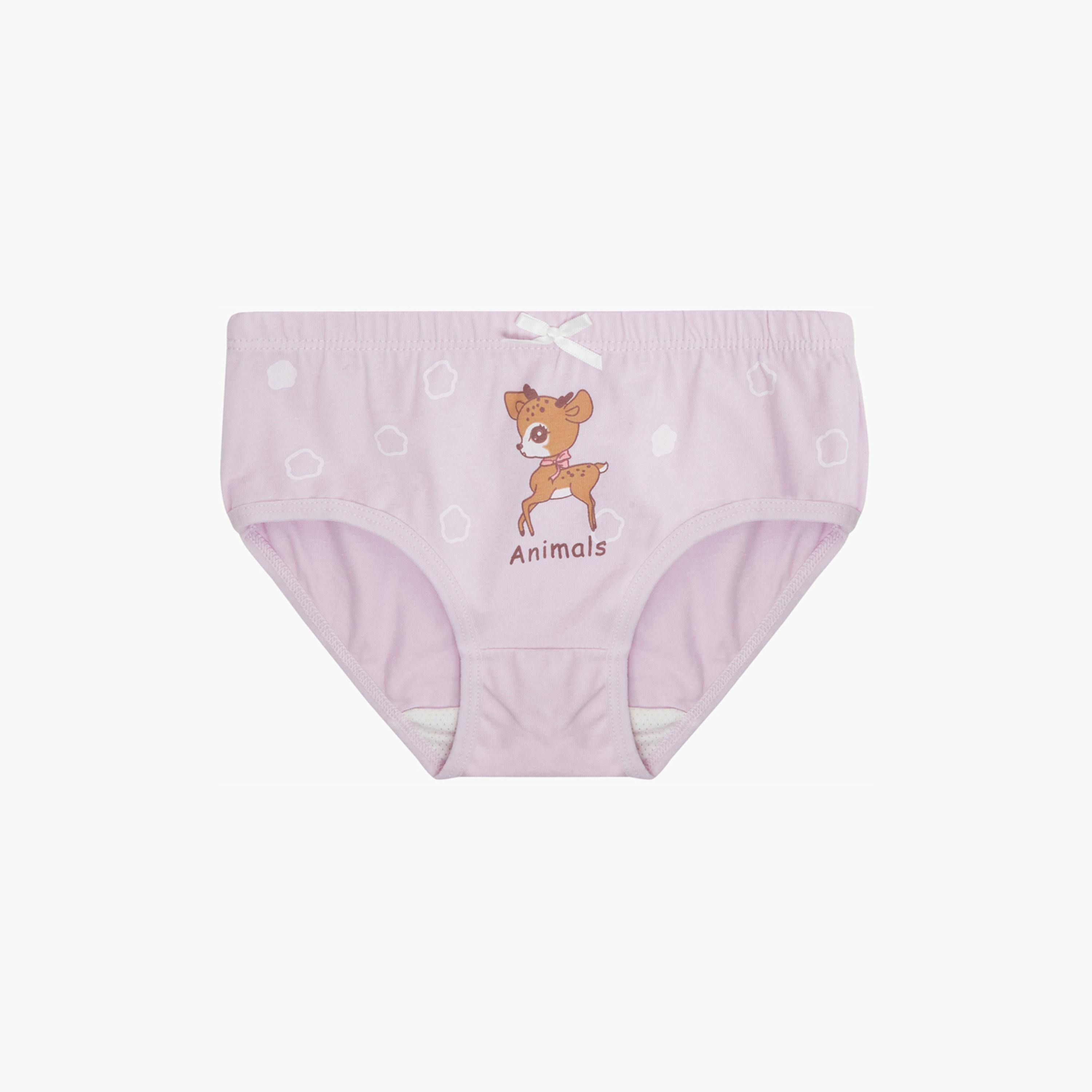 طقم سراويل داخلية قطن مطبوعة للأطفال 4 قطع-girls-clothing-innerwear-image-5