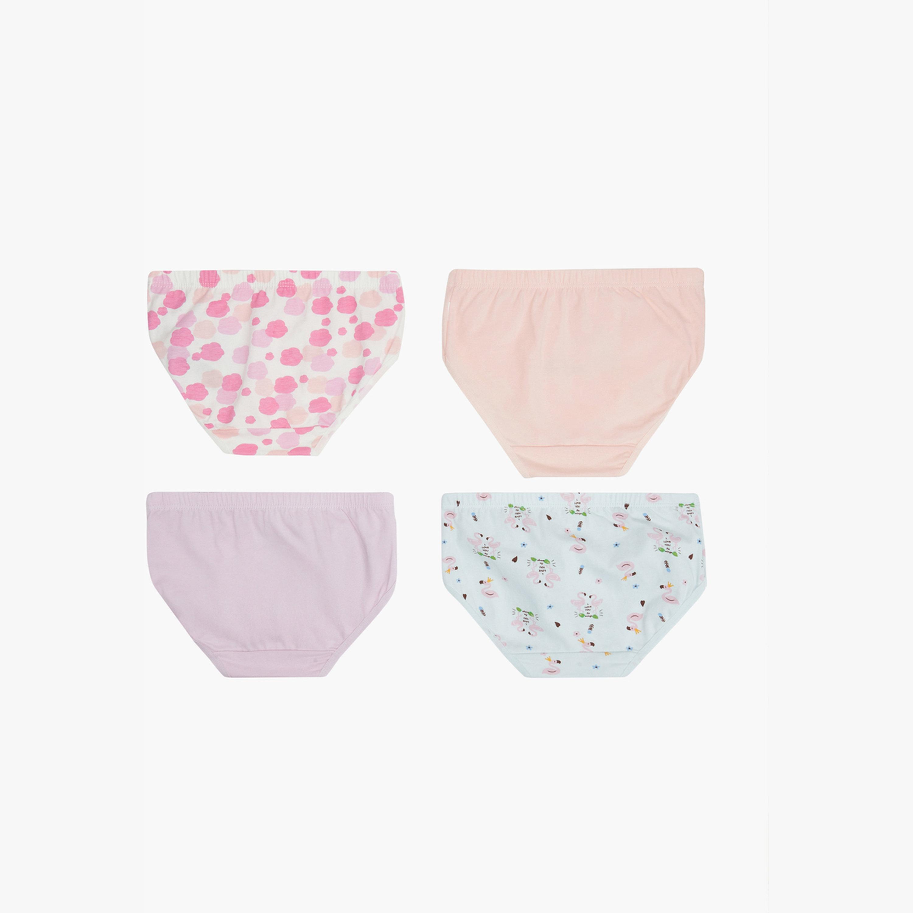 Styli Pack of 4 - Girls Cotton Printed Briefs-girls-clothing-innerwear-image-6