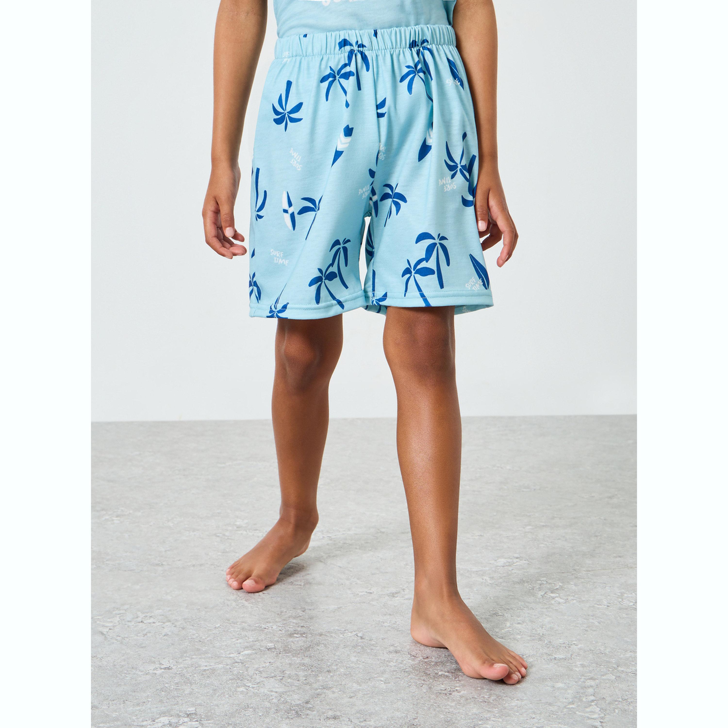 مجموعة للأولاد من شورت وتيشيرت بطبعات غرافيك-boys-clothing-nightwear-image-4