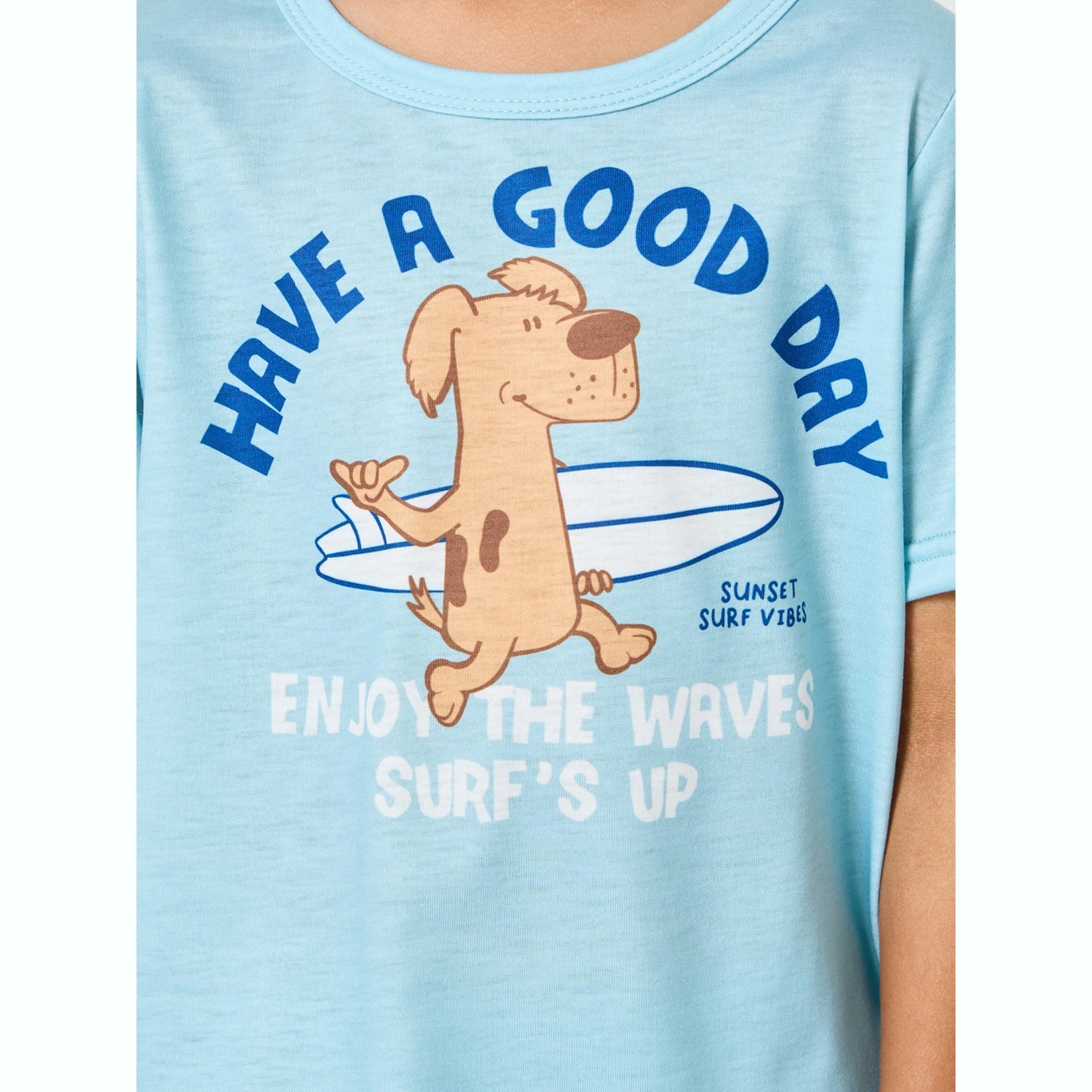 مجموعة للأولاد من شورت وتيشيرت بطبعات غرافيك-boys-clothing-nightwear-image-5