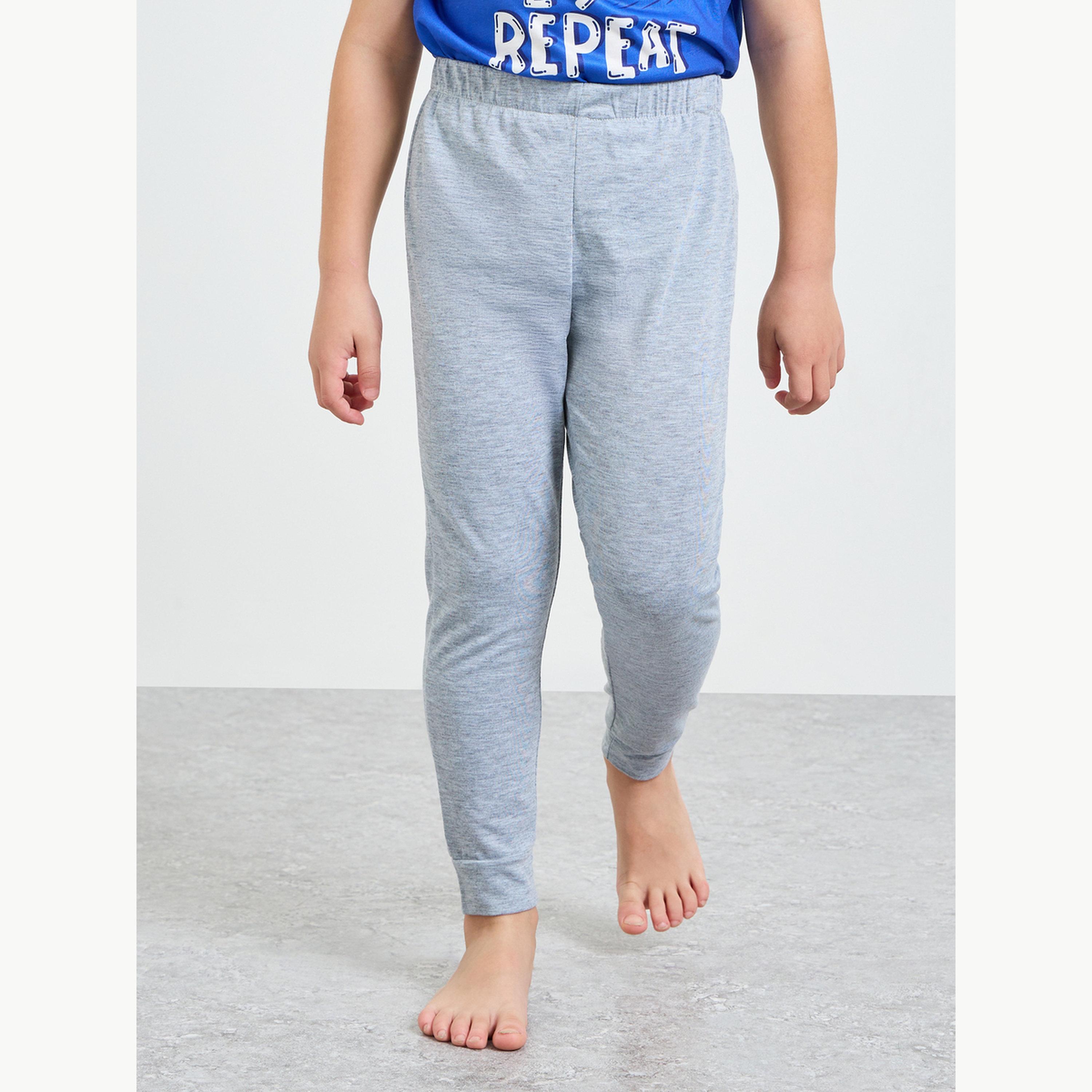 Styli Boys Graphic Print T-Shirt and Cuffed Pyjama Set-boys-clothing-nightwear-image-5