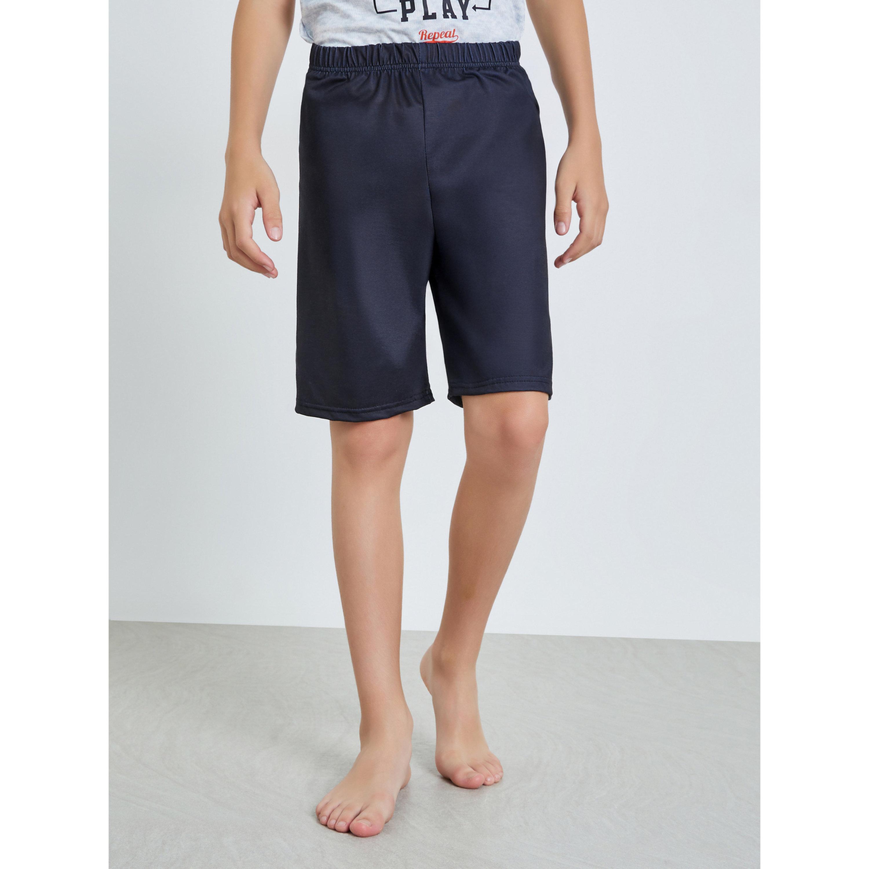 Styli Teen Boys Graphic Print T-Shirt and Shorts Set-boys-clothing-nightwear-image-6