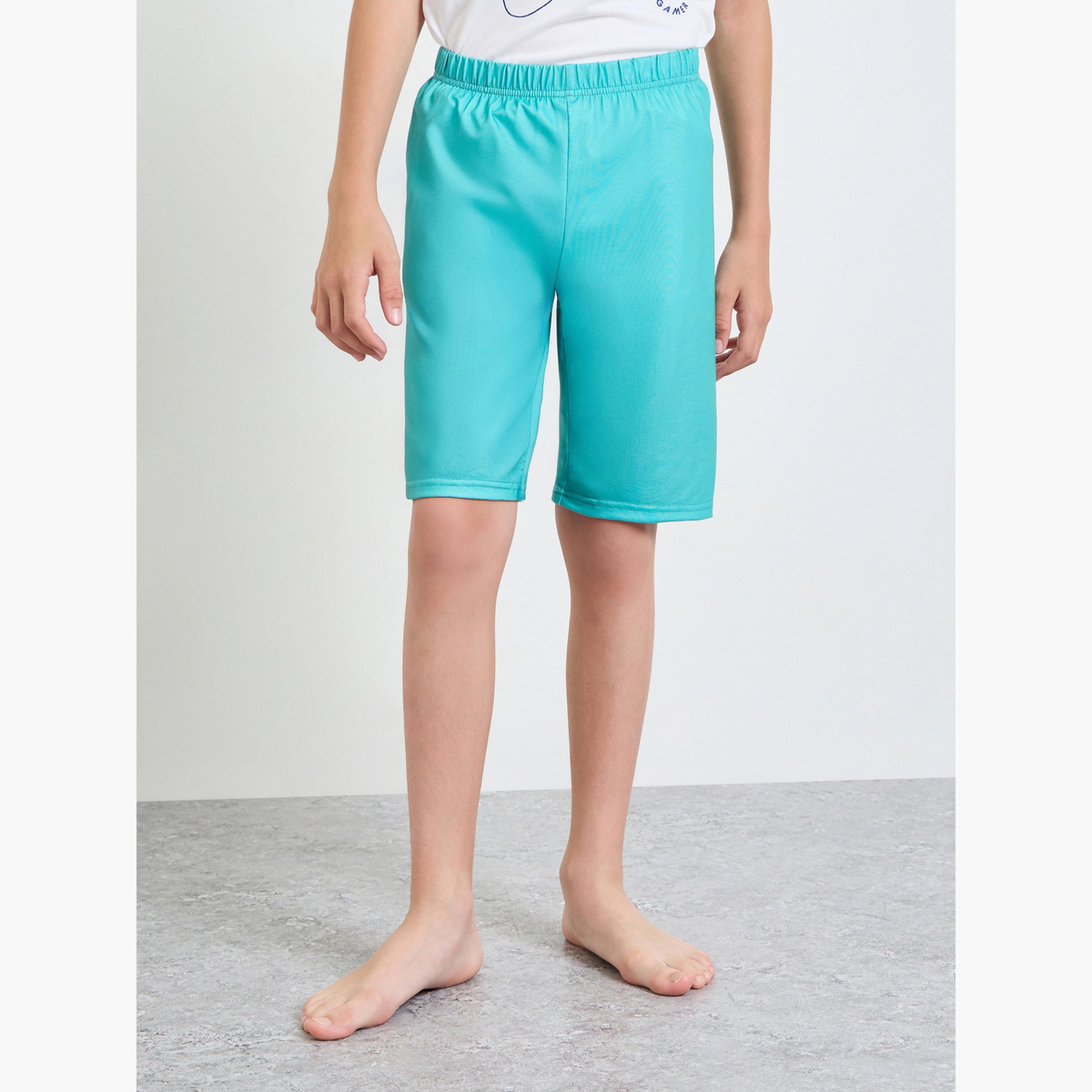 Styli Boys Printed Raglan Sleeve T-Shirt and Shorts Pyjama Set-boys-clothing-nightwear-image-4