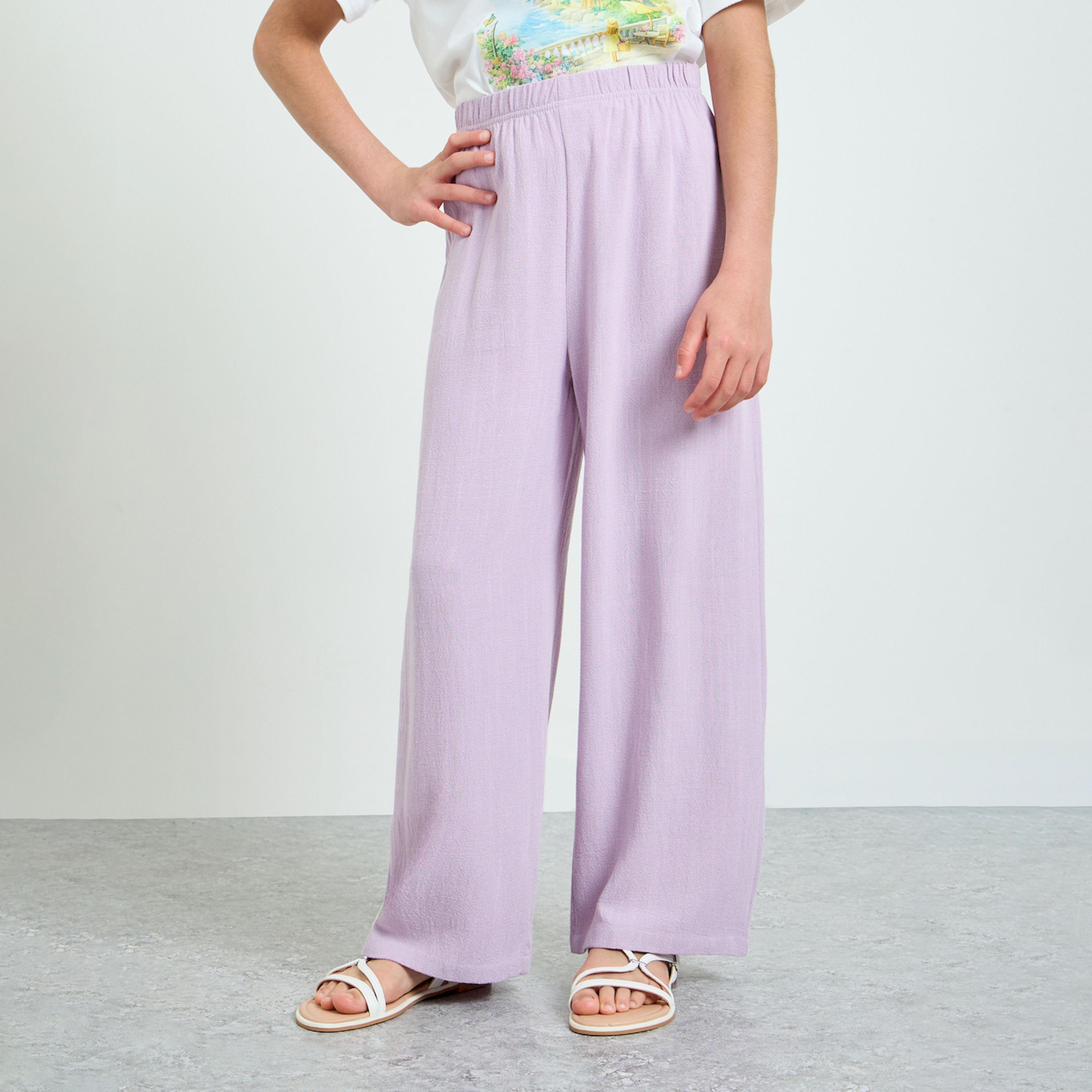 بنطال بأرجل واسعة بمزيج الفيسكوز للمراهقات-girls-clothing-bottoms-joggersandtrackpants-image-1