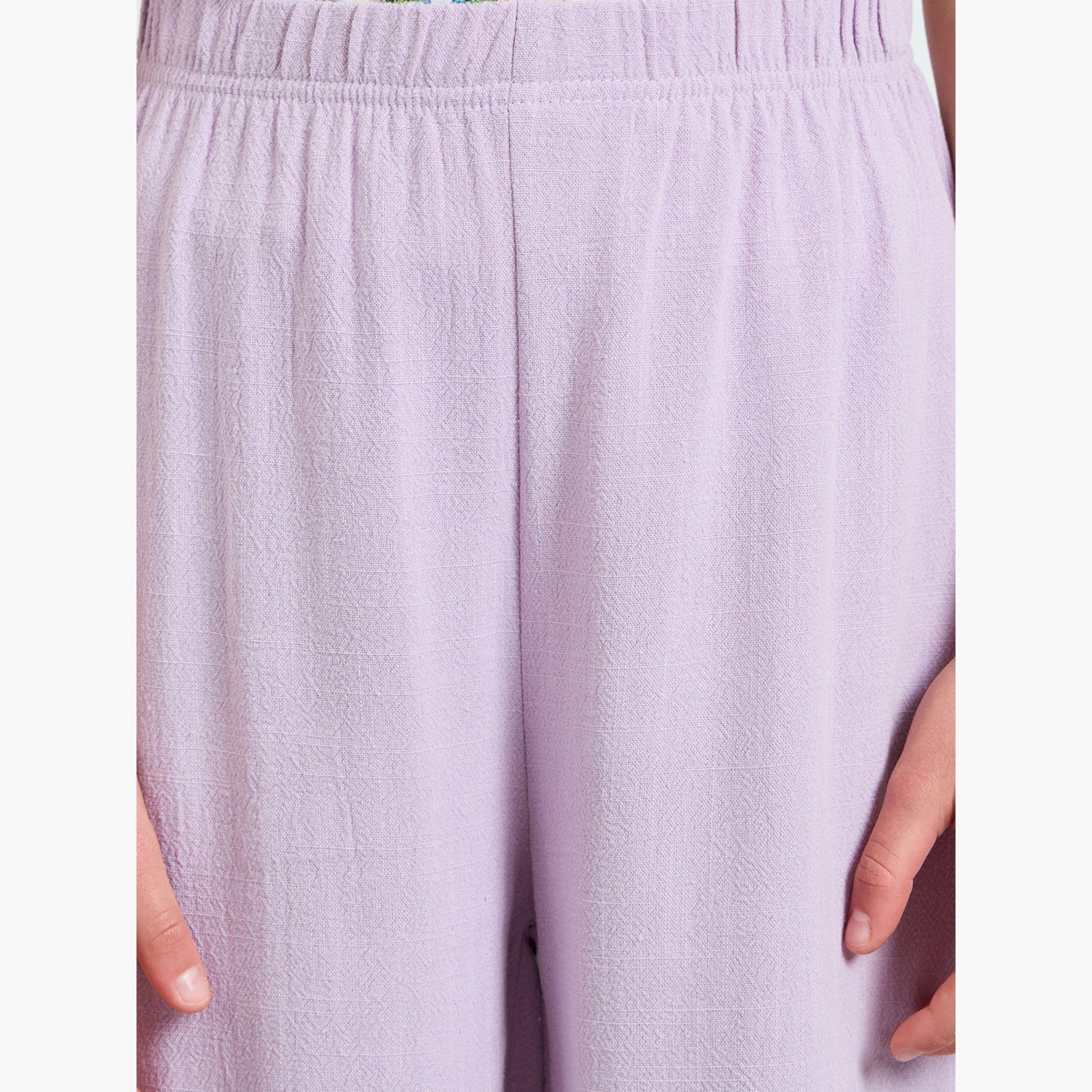 بنطال بأرجل واسعة بمزيج الفيسكوز للمراهقات-girls-clothing-bottoms-joggersandtrackpants-image-3
