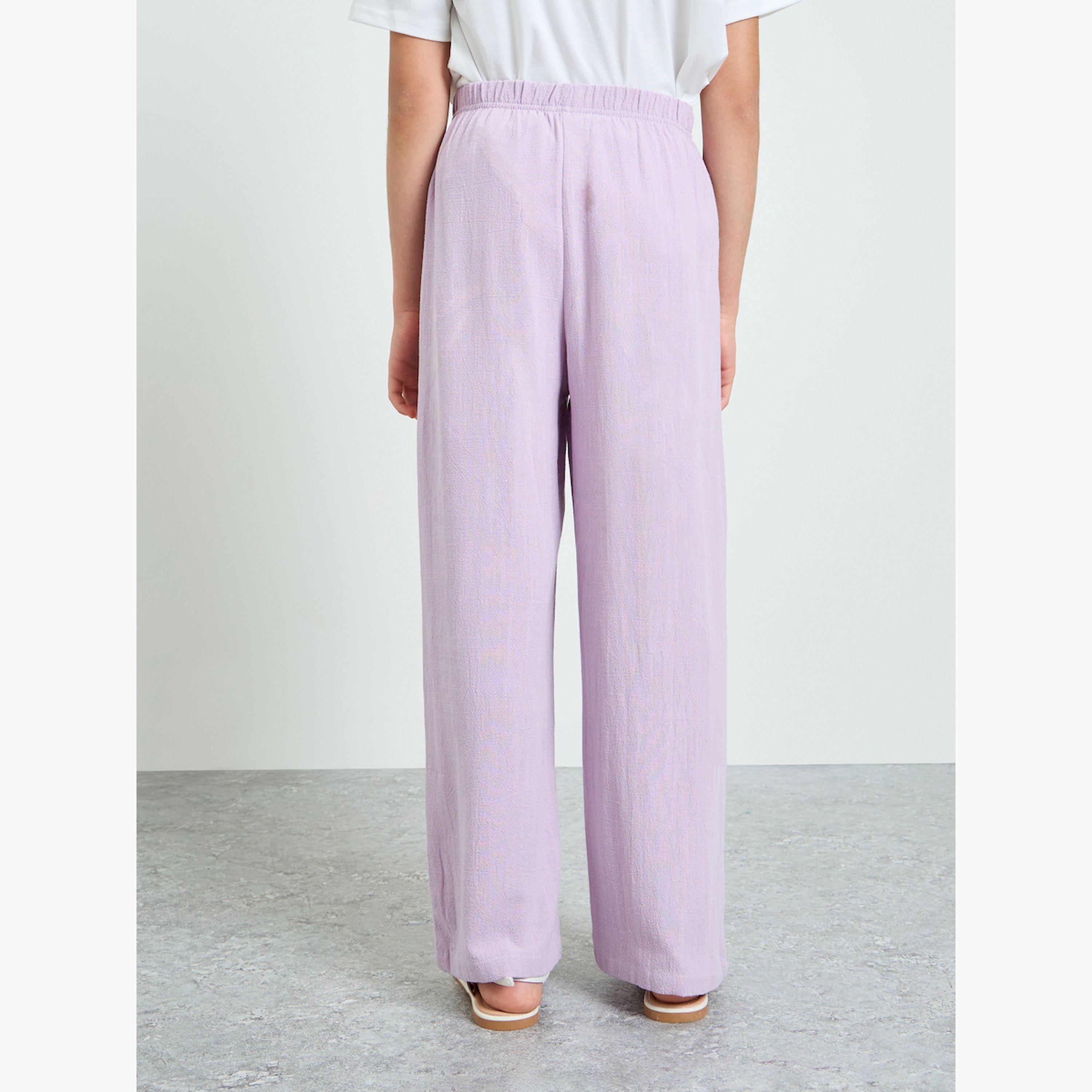 بنطال بأرجل واسعة بمزيج الفيسكوز للمراهقات-girls-clothing-bottoms-joggersandtrackpants-image-4