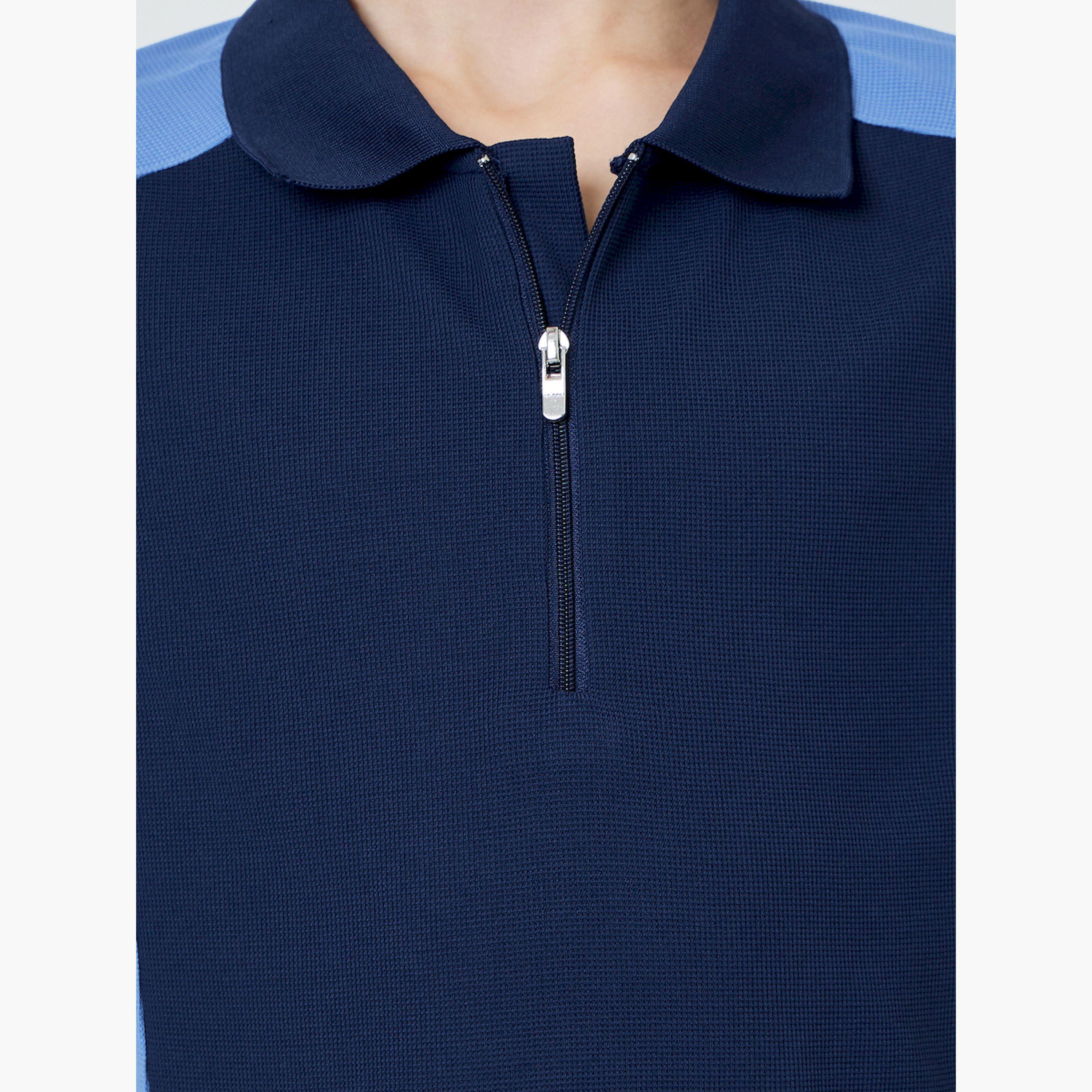 Styli Teen Boys Color Block Polo T-Shirt with Quarter Zip-boys-clothing-tshirtsandpolos-image-4