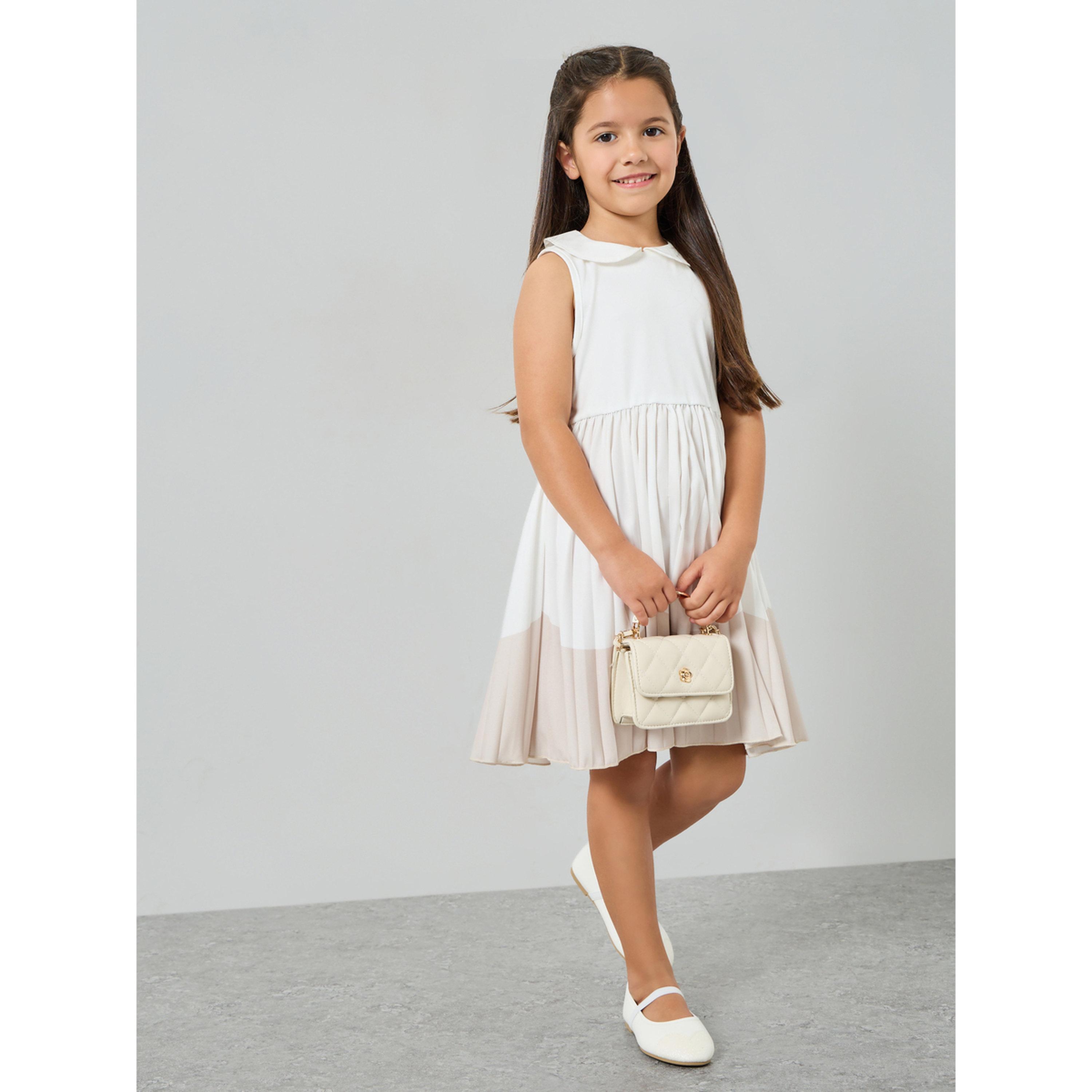 فستان ميدي بلا أكمام بحافة مُتباينة للبنات-girls-clothing-dressesandjumpsuits-image-2
