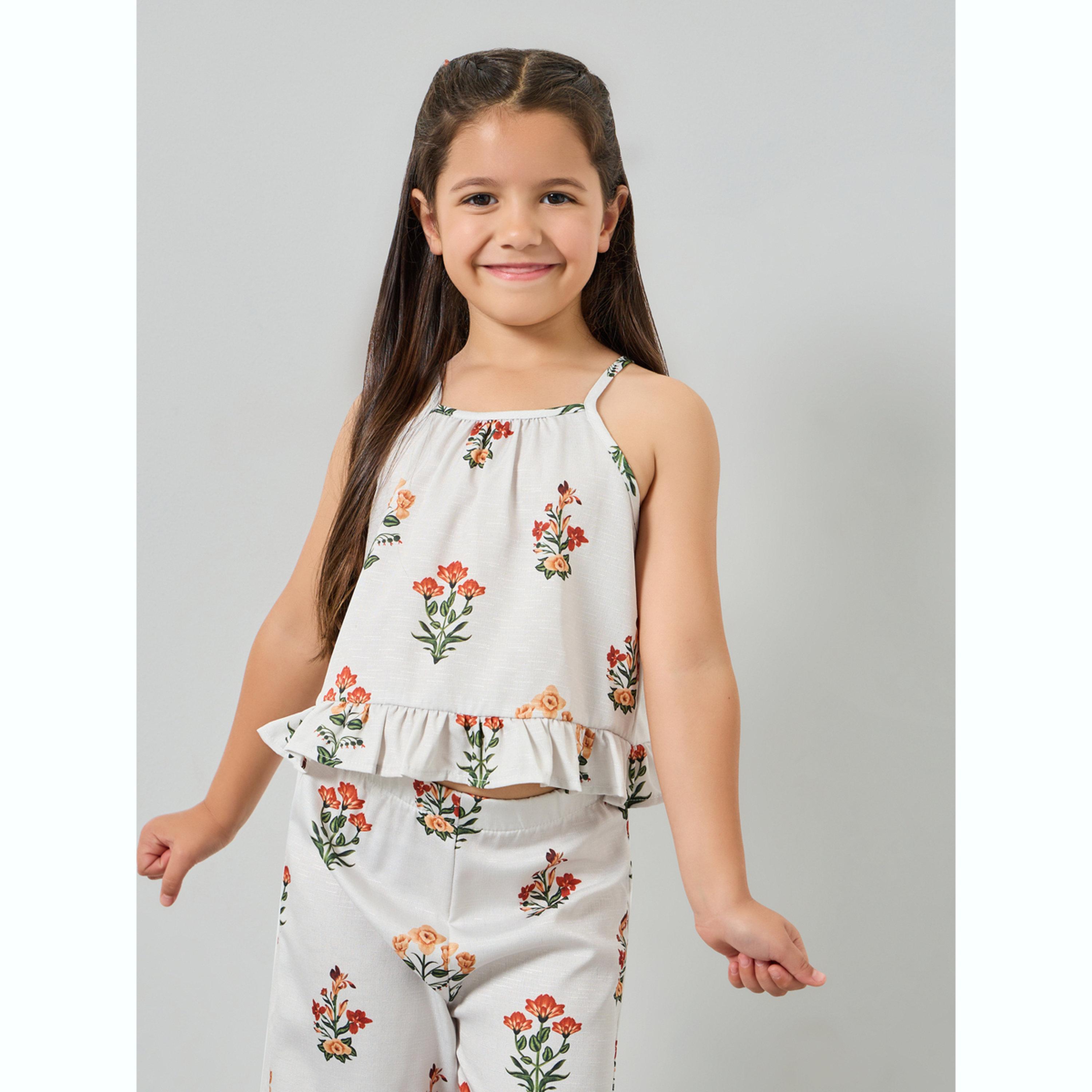 مجموعة للبنات من بنطال وبلوزة بطبعات زهور-girls-clothing-setsandcoords-image-2